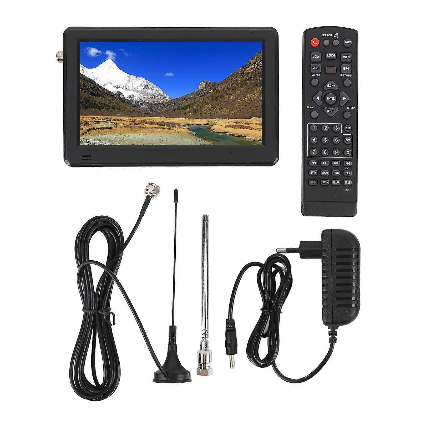 6 Inch Portable Digital TV with Remote Control Antenna 1500mAh Battery USB Memory Card Support FM Radio