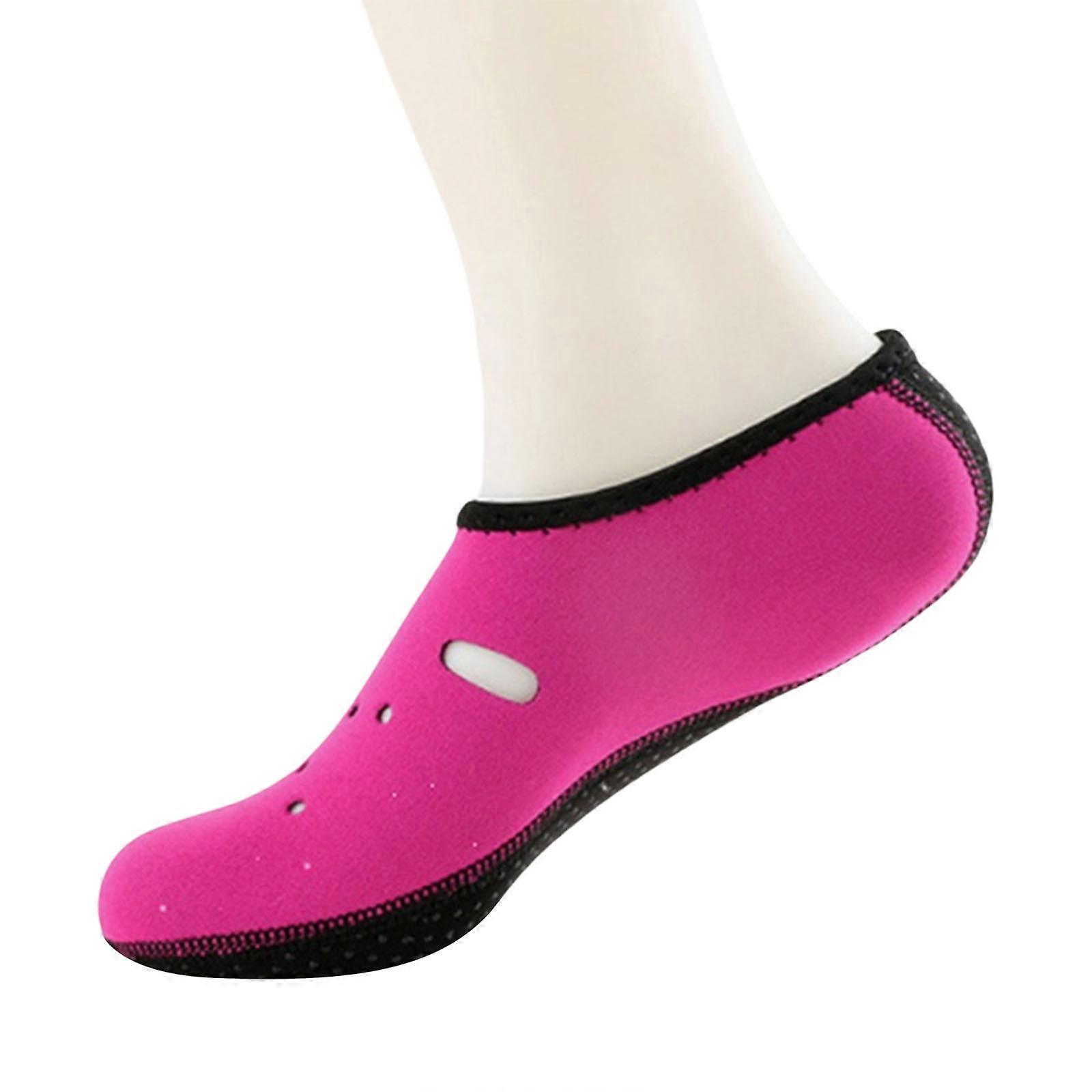 Liukumaton Vesiurheilukenkä Nopeasti kuivuva Snorklausvarusteet Rantakävely Mukava Joustava Hengittävä Uimasukat Punainen XS