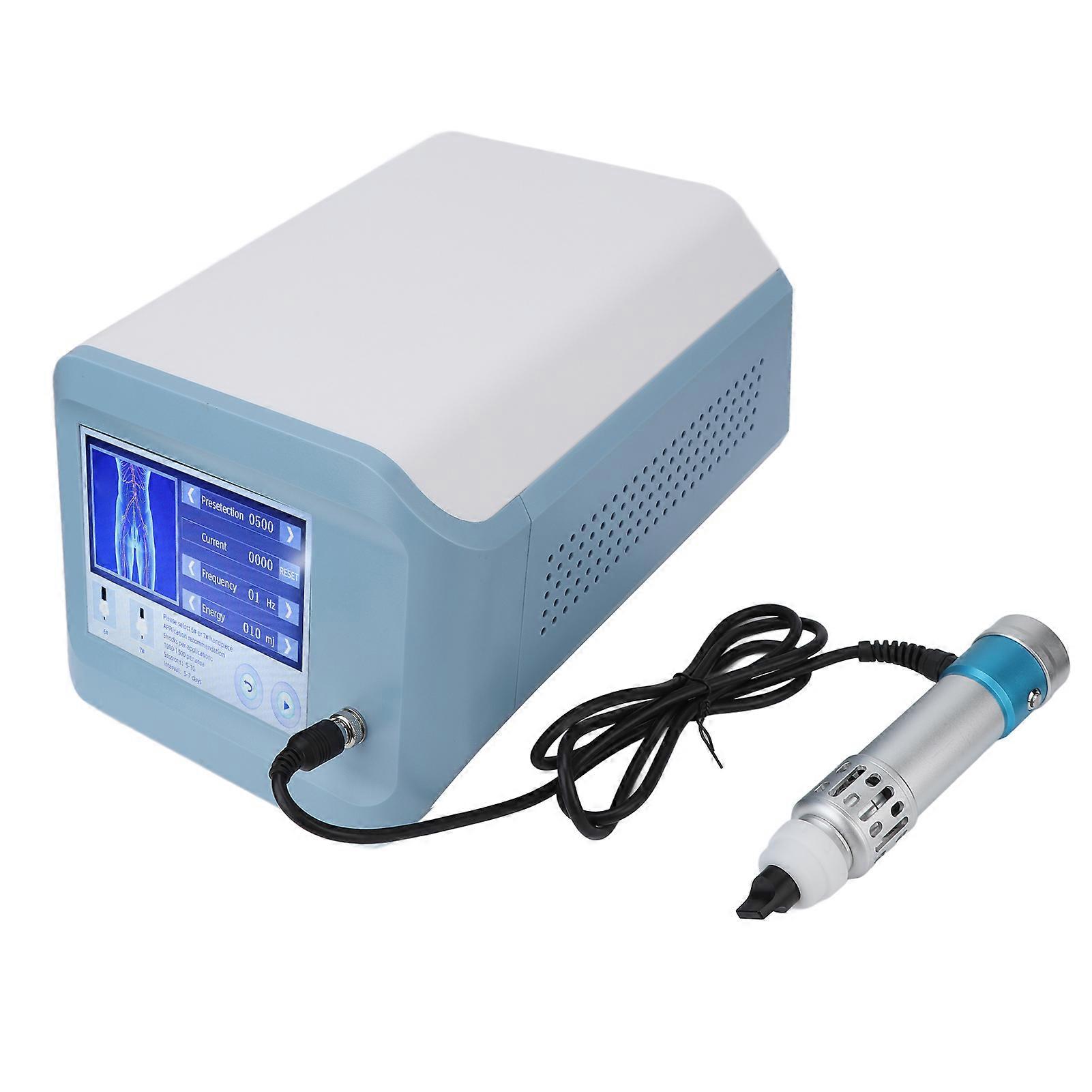 ED Shockwave Machine Stimulate Acupoints Extracorporeal Shock Wave Therapy Device with 11 Massage Heads Blue Silver 100‑240V AU Plug