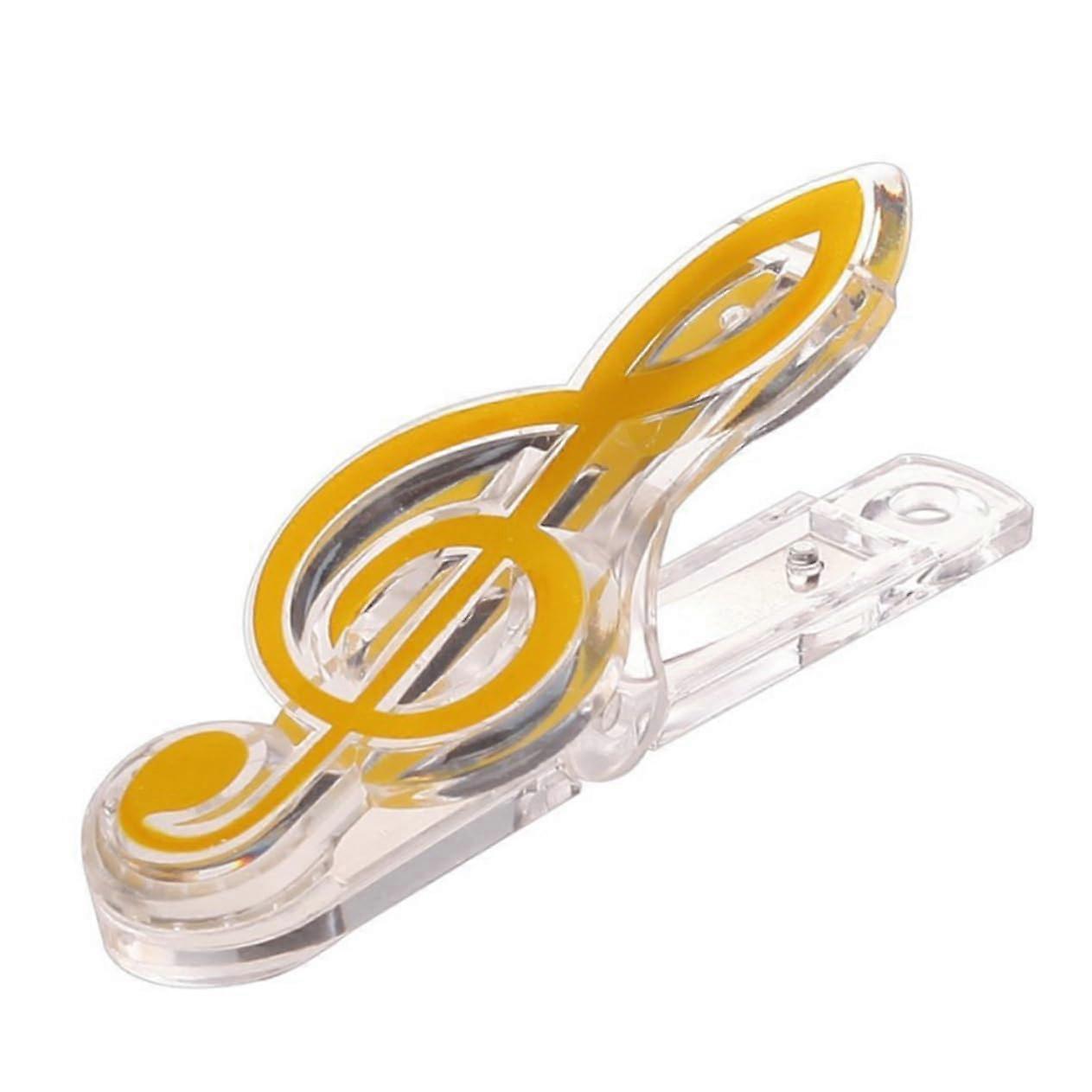 Music Notes Clip Holder - 10-Pack Random Styles, Sheet Music Clips, Bookmark Holders for Piano and Guitar