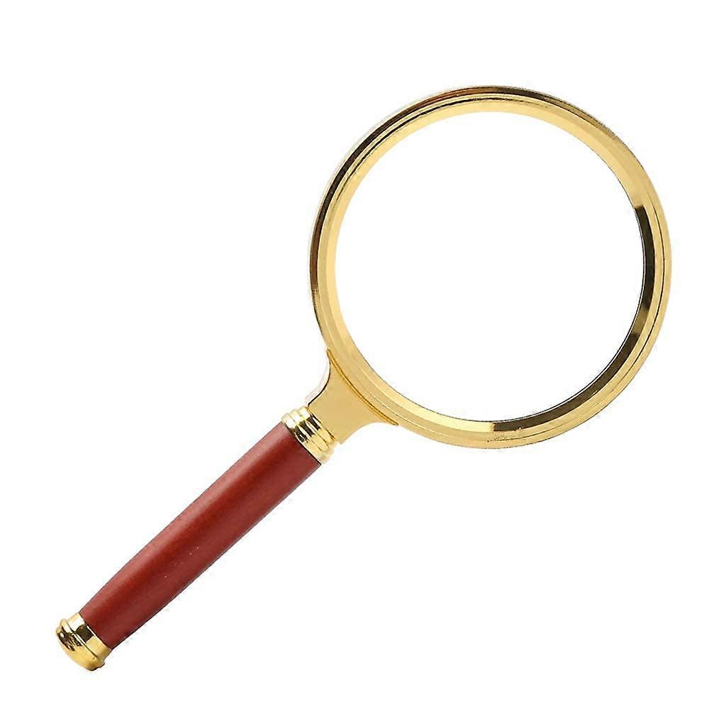 20X Antique Style Handheld Reading Magnifier Ideal for Seniors HD Optical Lens/Durable/Removable/Gold Plated Plastic Frame Magnifying Glass 80mm