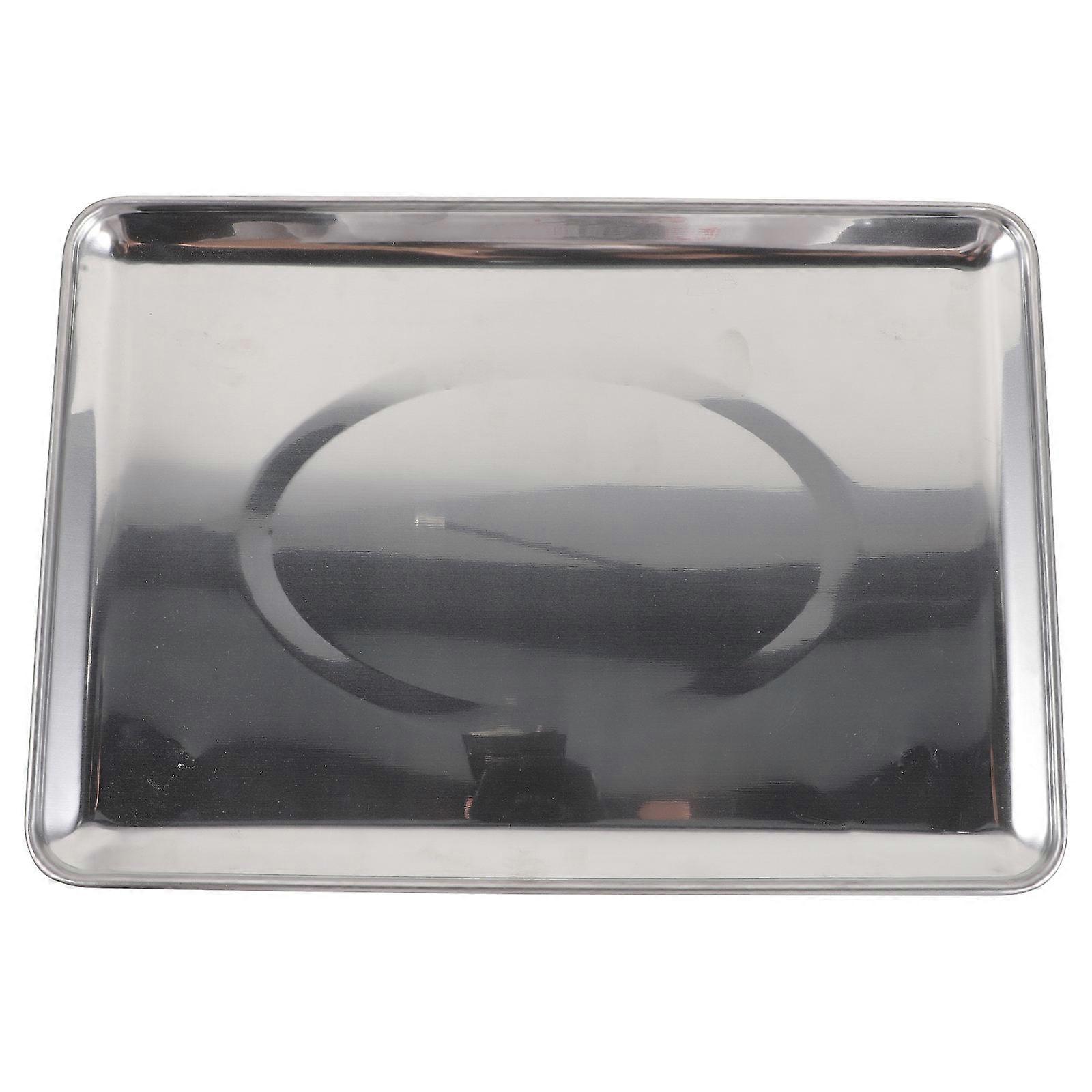 Scale Tray Weighing Dish Various Weighing Occasions Silver 34.00X24.00X5.50CM 1Set