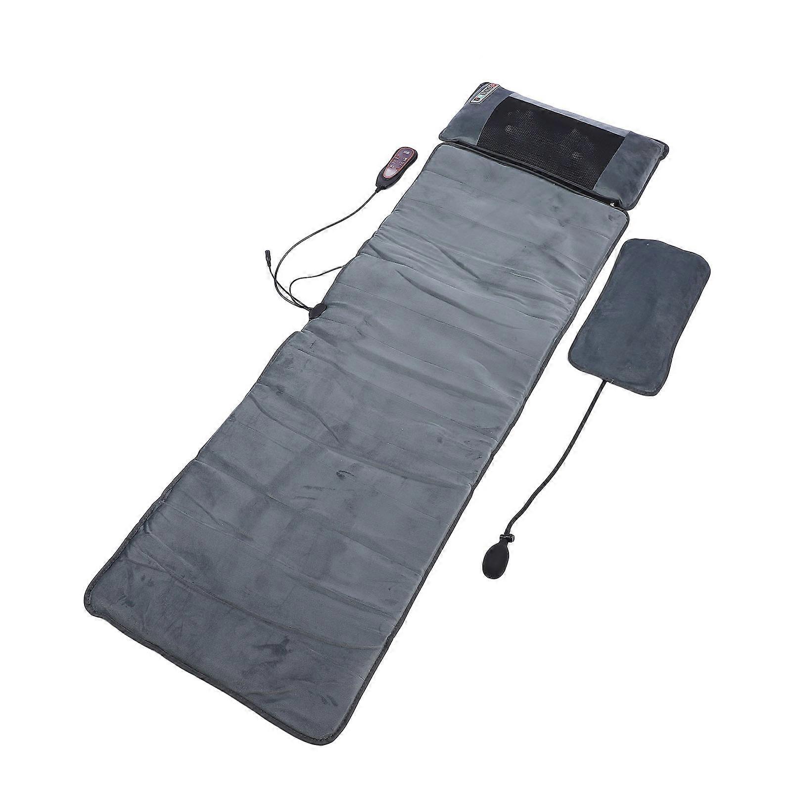 Massage Mat with 9 Modes 9 Gears Adjustable for Sitting Sleeping Lying Electric Massage Mattress Pad Full Body Massager Cushion
