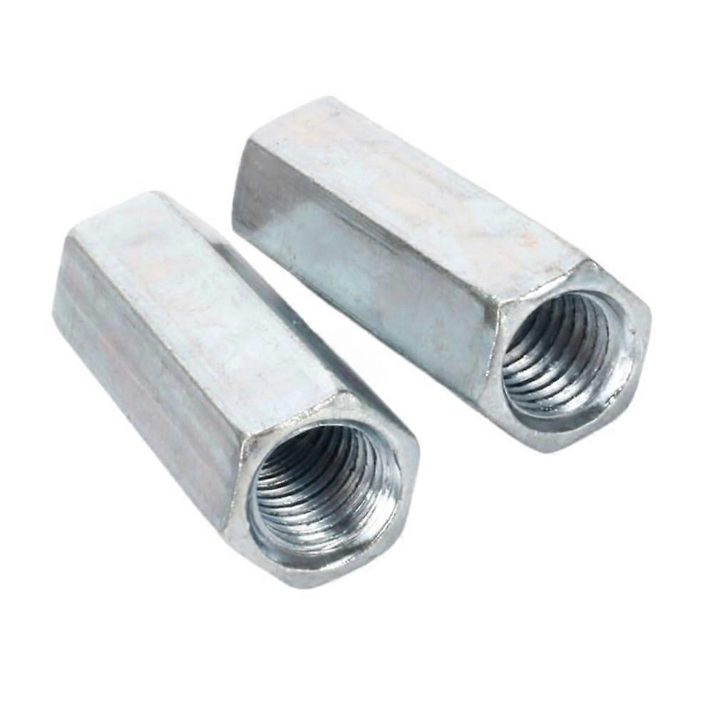 Round long coupling nuts M6 M8 M10 M12 M14 M16 M18 M20 Galvanized hex nuts (5pcs, M8x25)