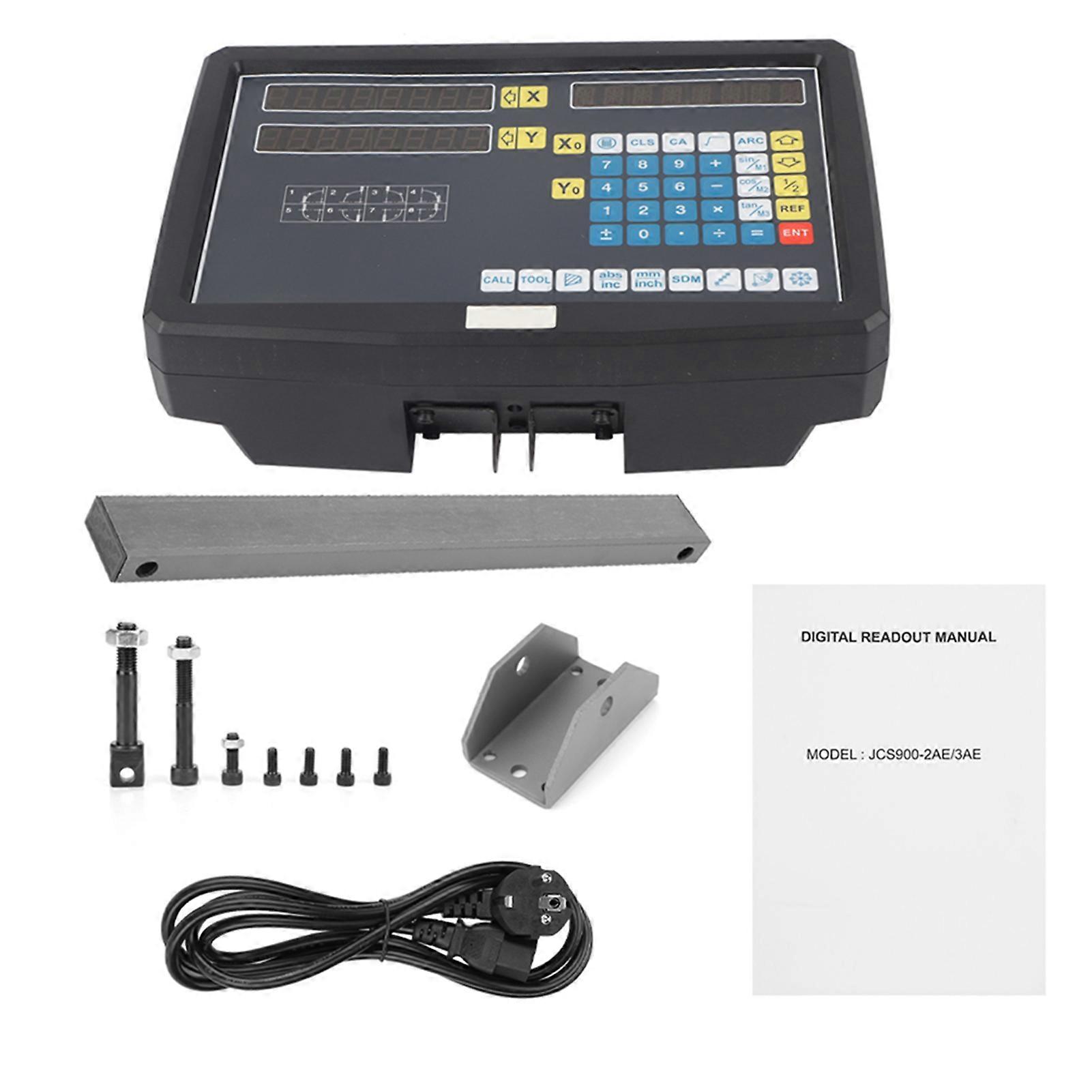 2 Axis Digital Readout DRO with Accessories for Lathe Milling Machine
