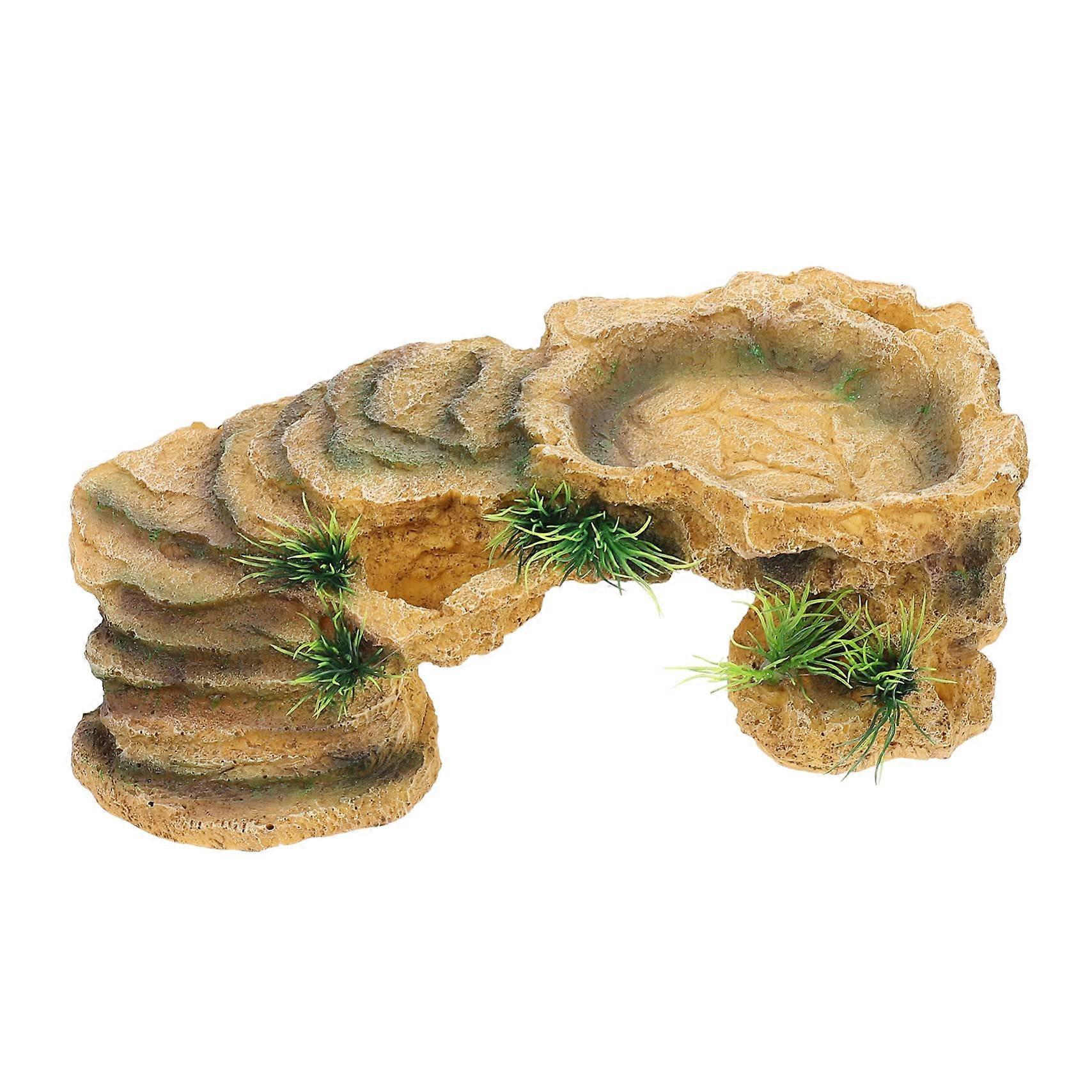 Turtle Basking Platform Habitat Accessories for Reptiles Climbing Platform for Aquariums Cozy Shelter for Lizards and Hermit Crabs