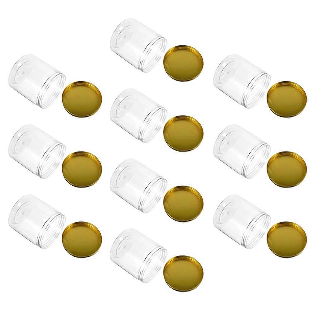 Wide Mouth Jar Lid Plastic Jars Portable Tea Jars Dust-Proof Screw Lid 10Pcs