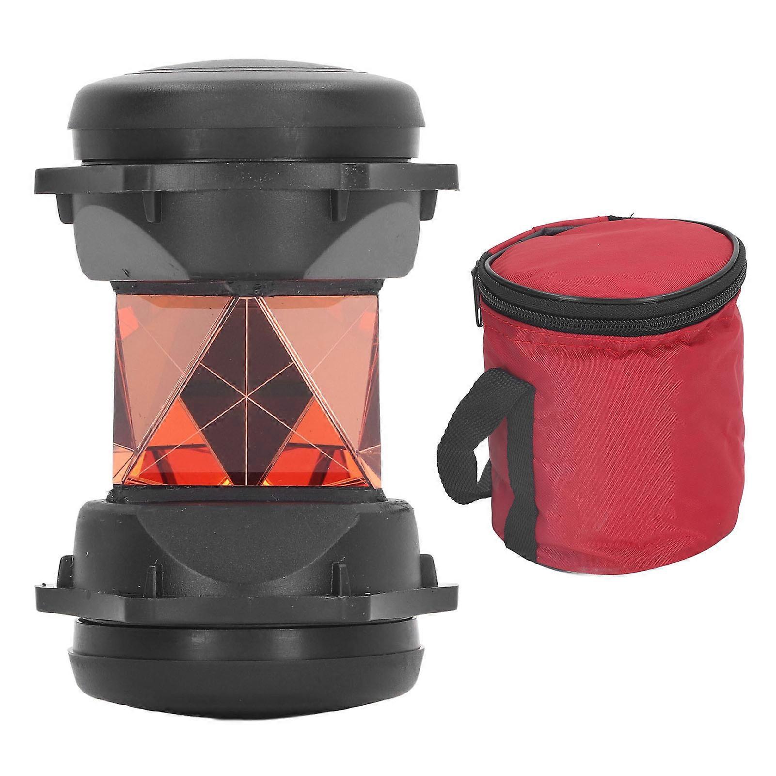 Total Station Prism 360 Degree Universal Prism Lens Triangular Glass Prism for Surveying Ranging