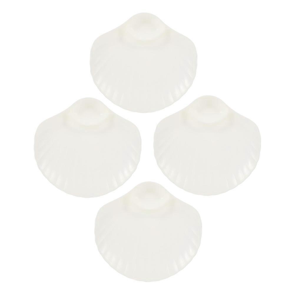 Dumpling Plate with Sauce Compartment Serving Plate 4Pcs for Kitchen Use