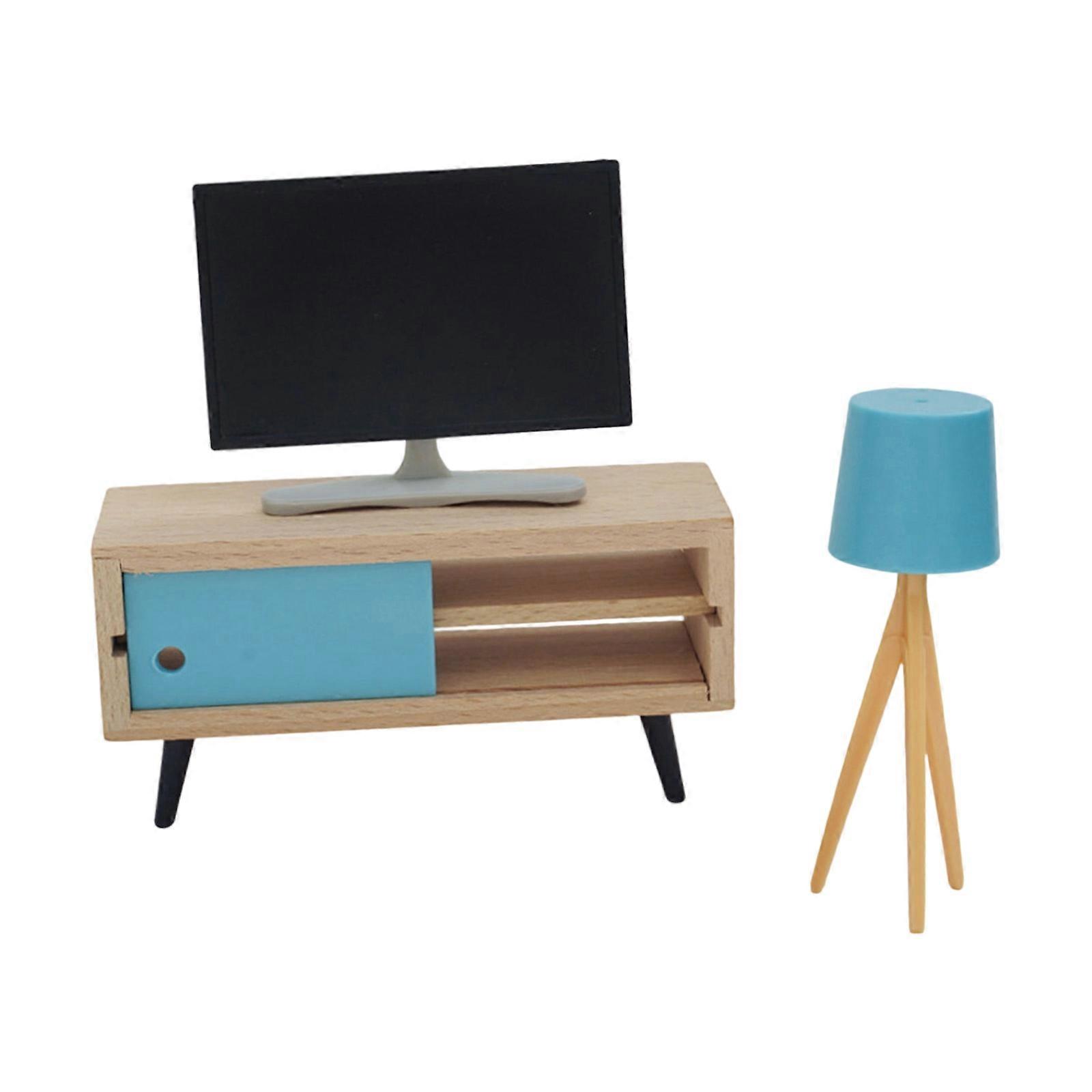 Child Safe Wood Miniature Furniture Scene Display Set 1/12 For Interactive Learning And Creative Storytelling Setting Multicolor