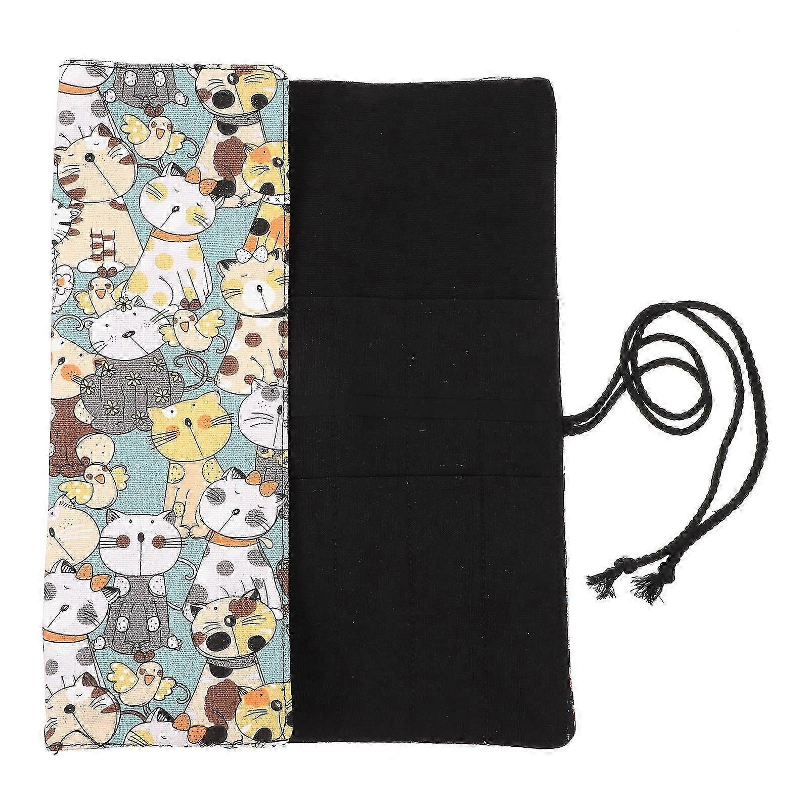 Artist's Canvas Pencil Roll - 40x35cm Colour Pencil Storage Solution