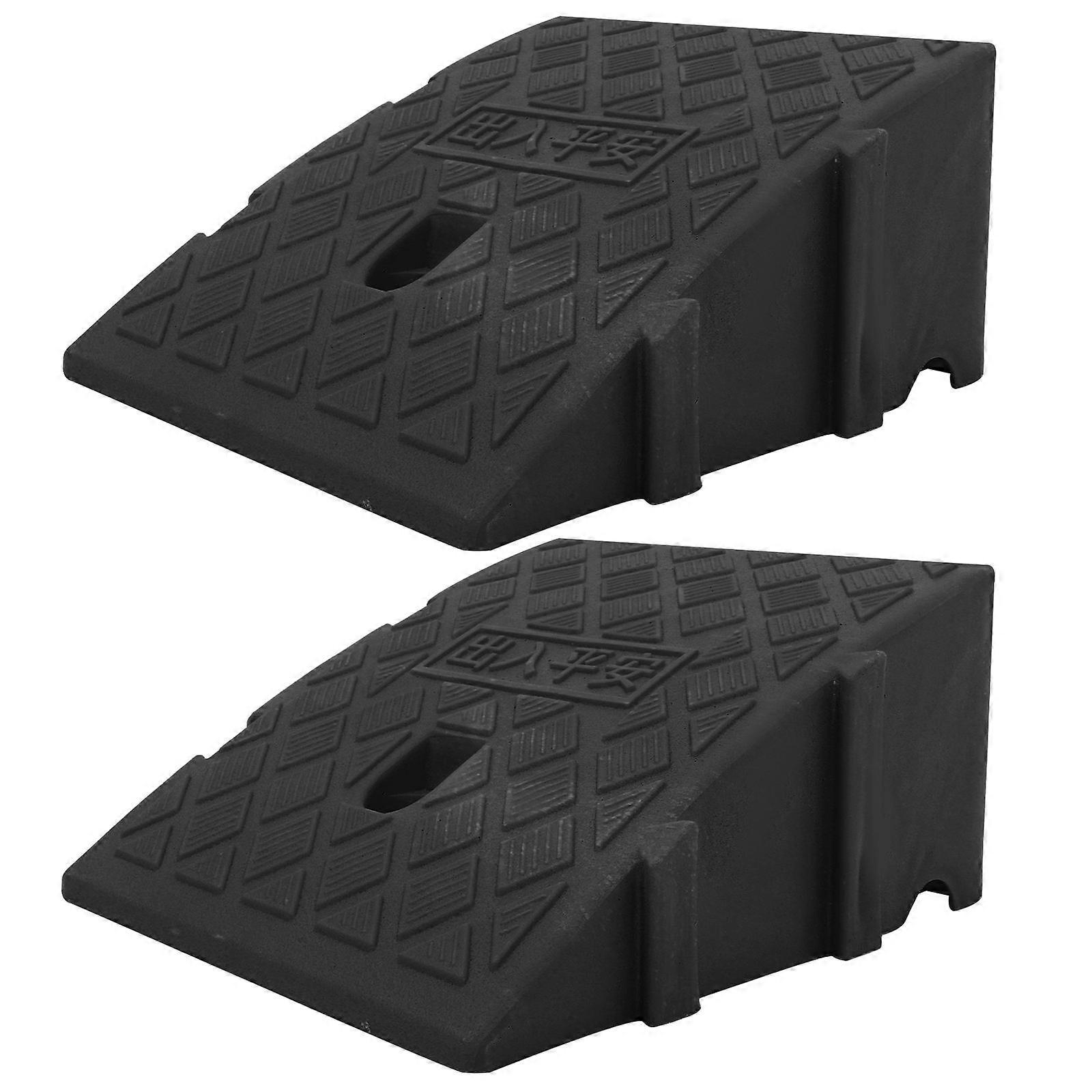 Doorway Ramp Portable Automotive Curb Ramp Modern Aesthetic Design Suitable For Different Terrains 27x25x13cm PP 2Set