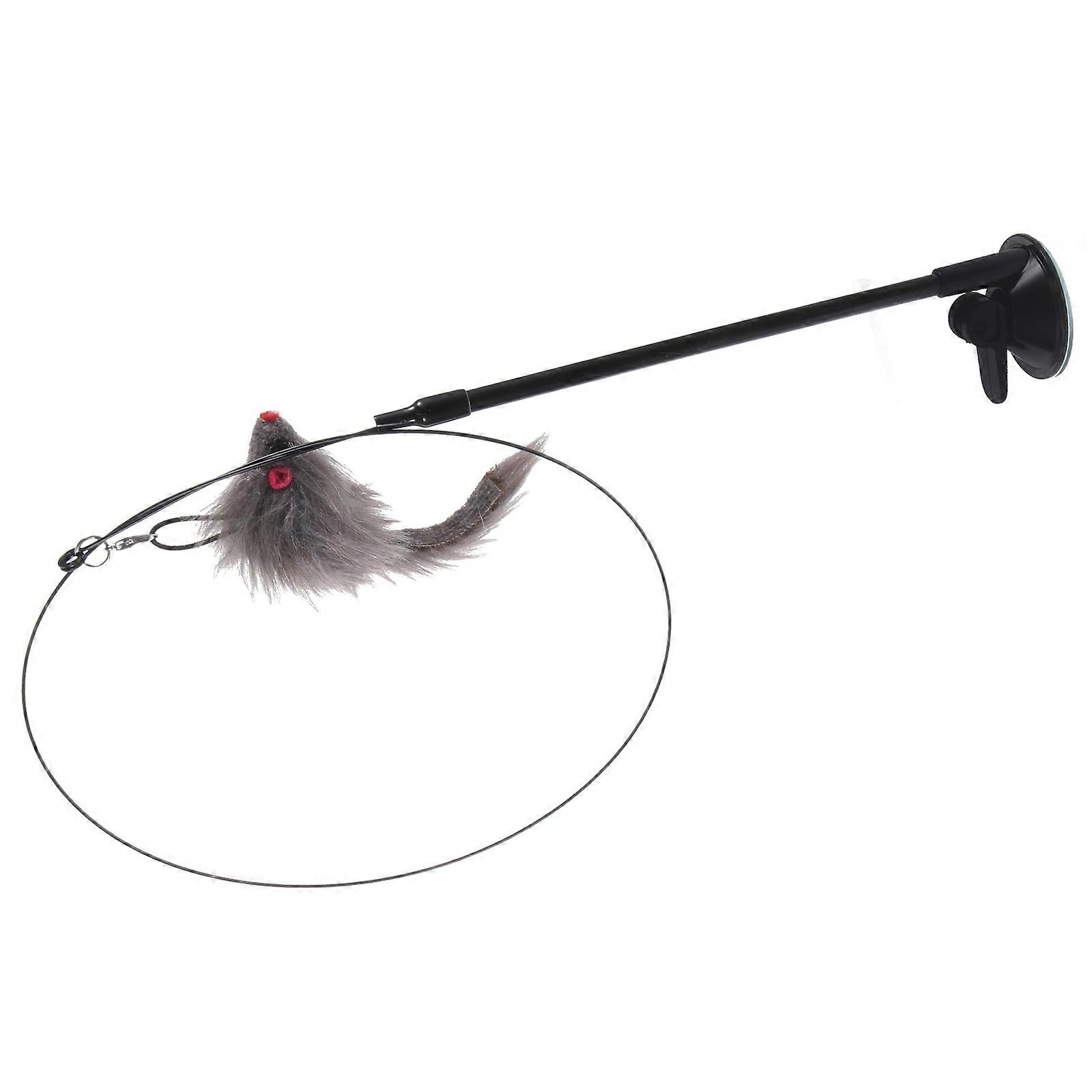Interactive Indoor Cat Toy with Detachable Suction Cup Kitten Stick – Durable PP Material Teaser for Stimulating Hunting Instincts and Strengthening