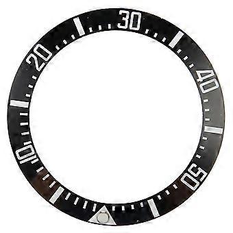 Watch Bezel Insert 40mm Ceramic Watch Bezel Ring Repair Replacement Accessory for Watchmaker Black Base White Digit-Good