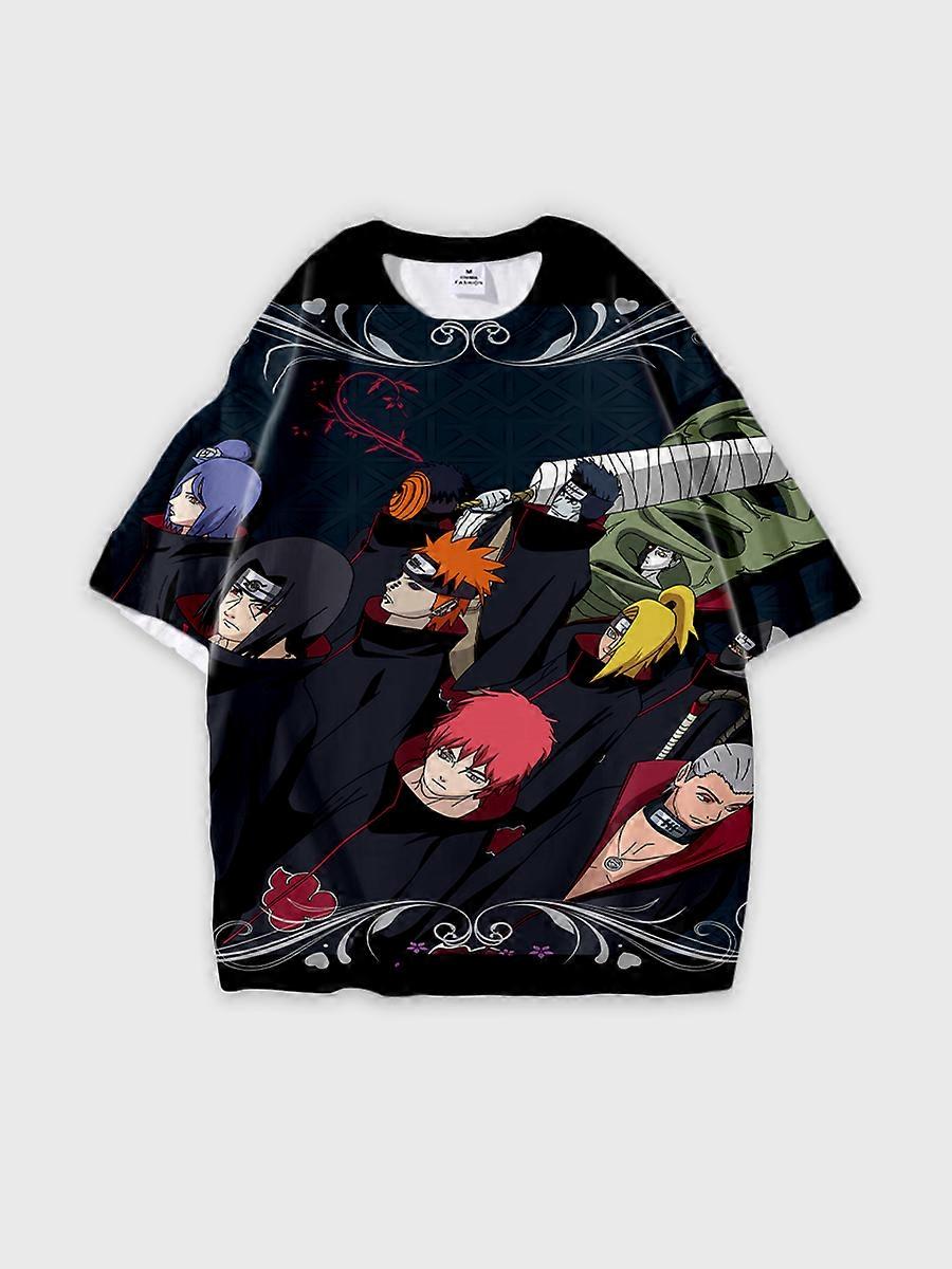 T-shirt round neck Role Pattern loose short sleeve C2160