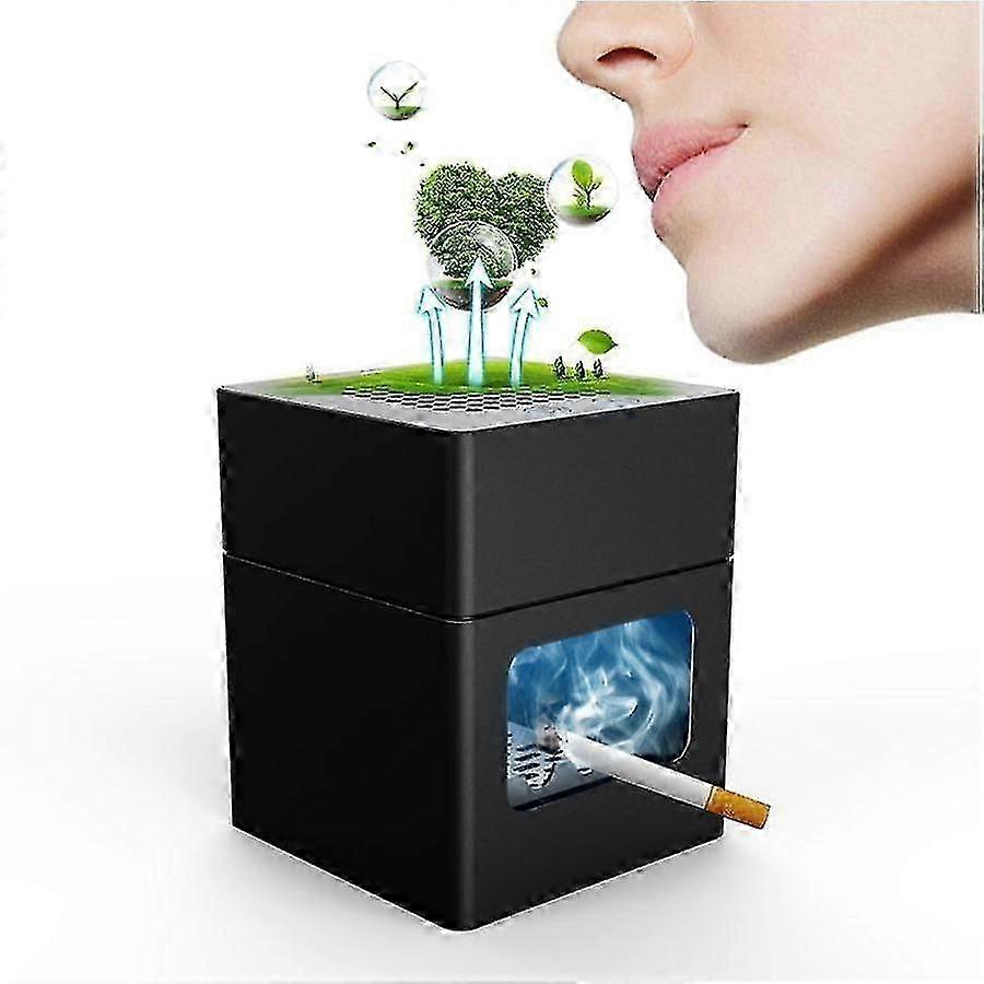 A Smart Electric, USB-rechargeable Smokeless Ashtray with an Air Filter Purifier