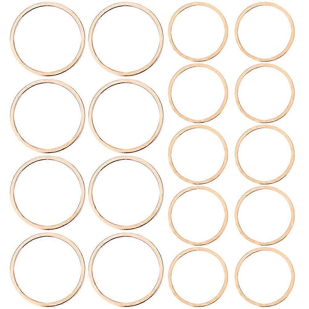 Golden Alloy Round Hollow Charms for Jewelry Making Perfect for DIY Projects and Crafts 40 Pieces