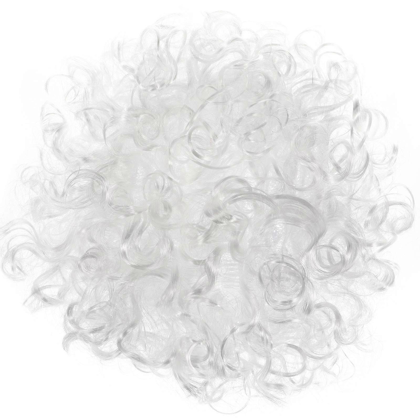 1Pc Wild curl up Wig Party Supplies Clown Wig Fans Halloween Make Up Props Supplies Halloween Props White