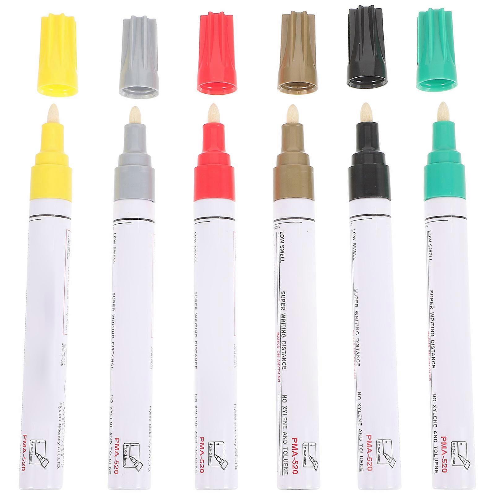 Automobile Repair Pen 1 Set Car Paint Pen For DIY Repair 14.3x1.5cm Metal Scratch Repair Tool 6Pack