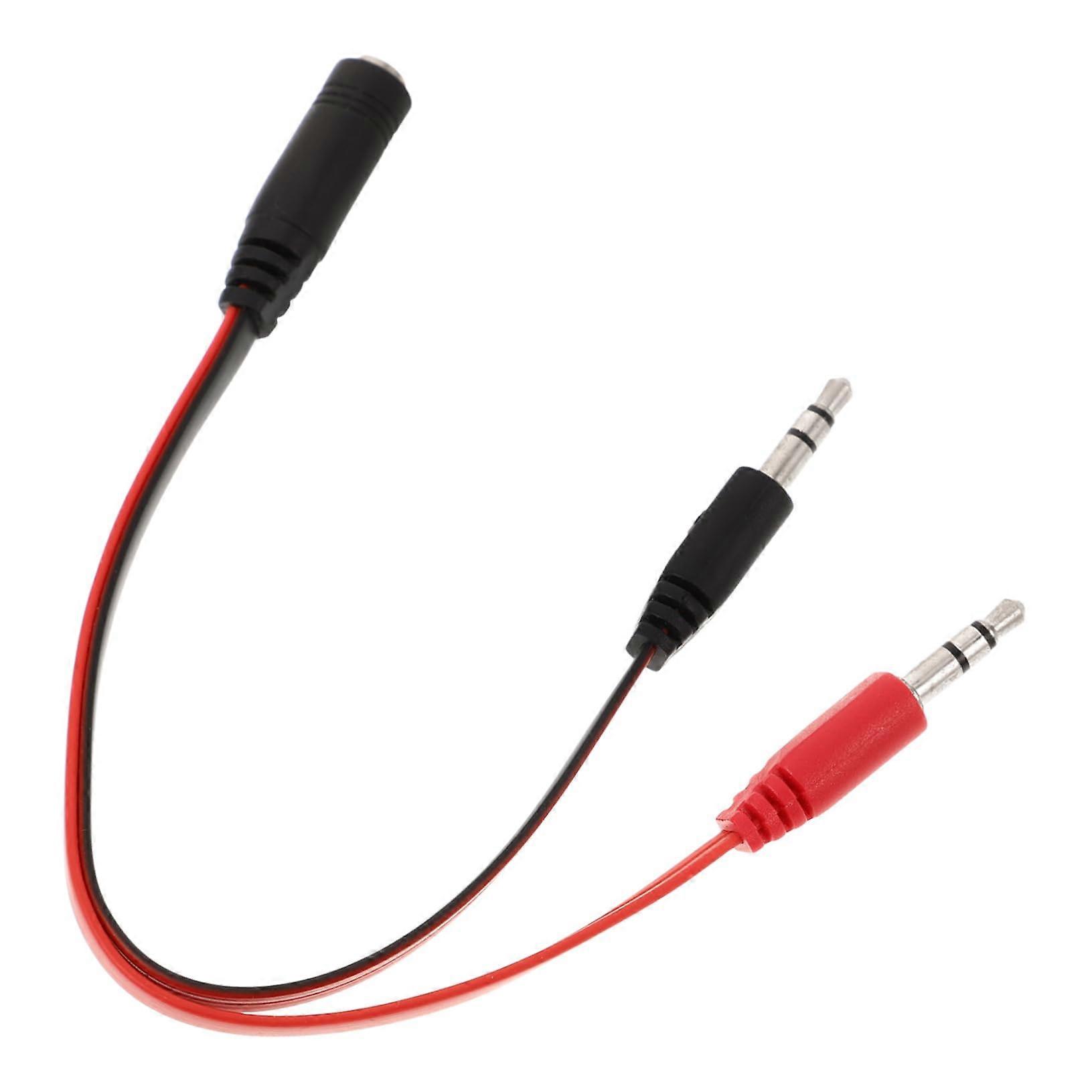 Audio splitter cable microphone adapter for headset, quality TPE audio cable, durable, compatible with PC, smartphone, and speakers. Ref: 5571