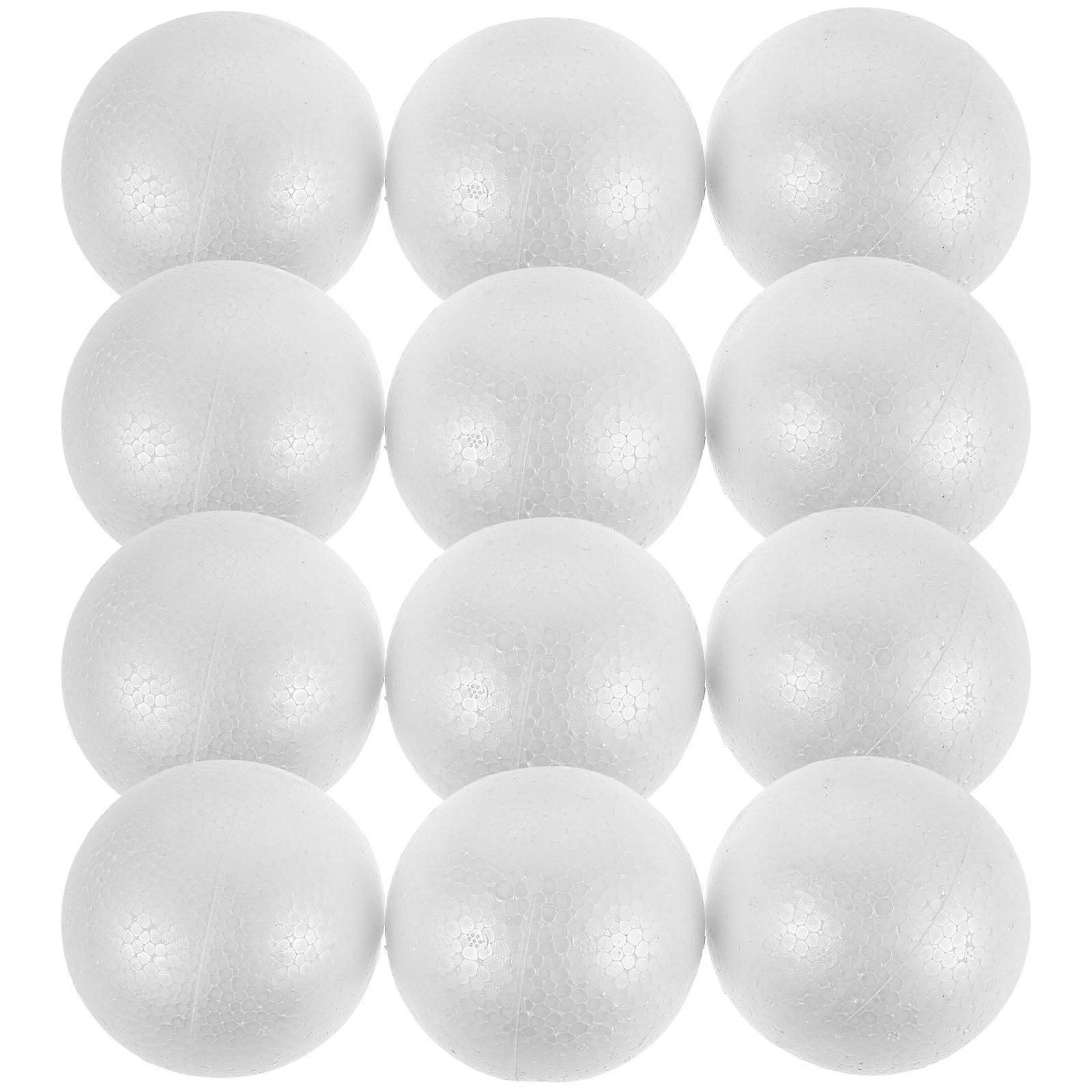 Crafting Foam Balls 12Pcs White Polystyrene Spheres 8Cm Diameter Versatile Supplies For DIY Enthusiasts And Users