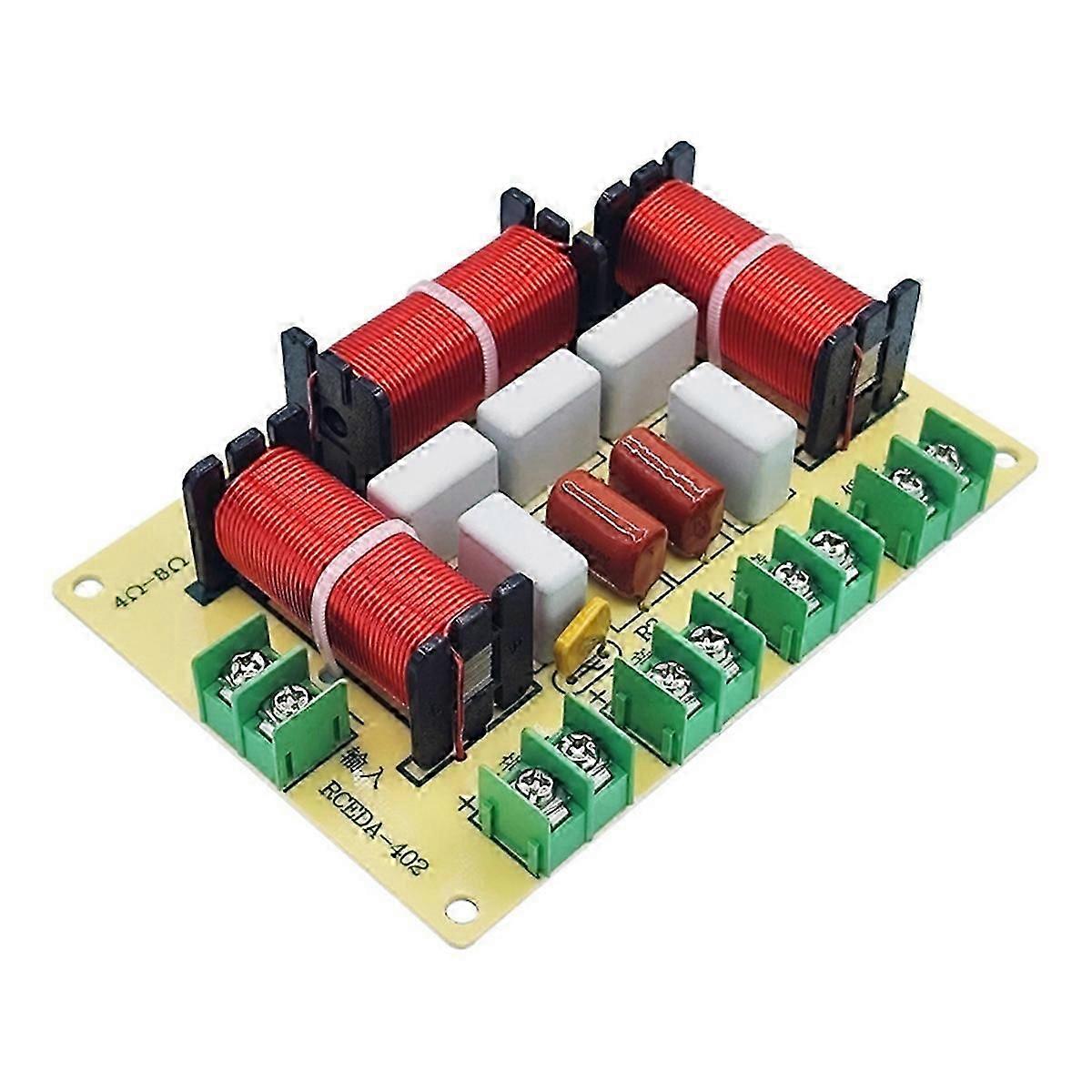 200W 4 Way Crossover Audio Speaker Crossover Dual Bass + Midrange + Treble Frequency Divider KTV Pro