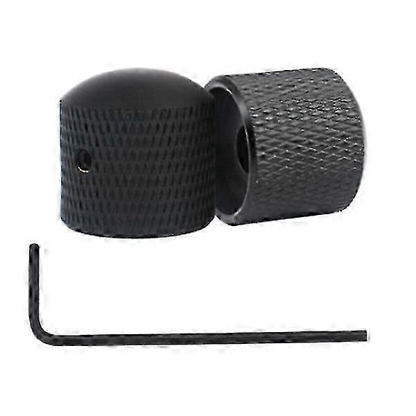 Metal Dome Knobs Chrome Knurled Barrel Silver Gold Top Guitar Control