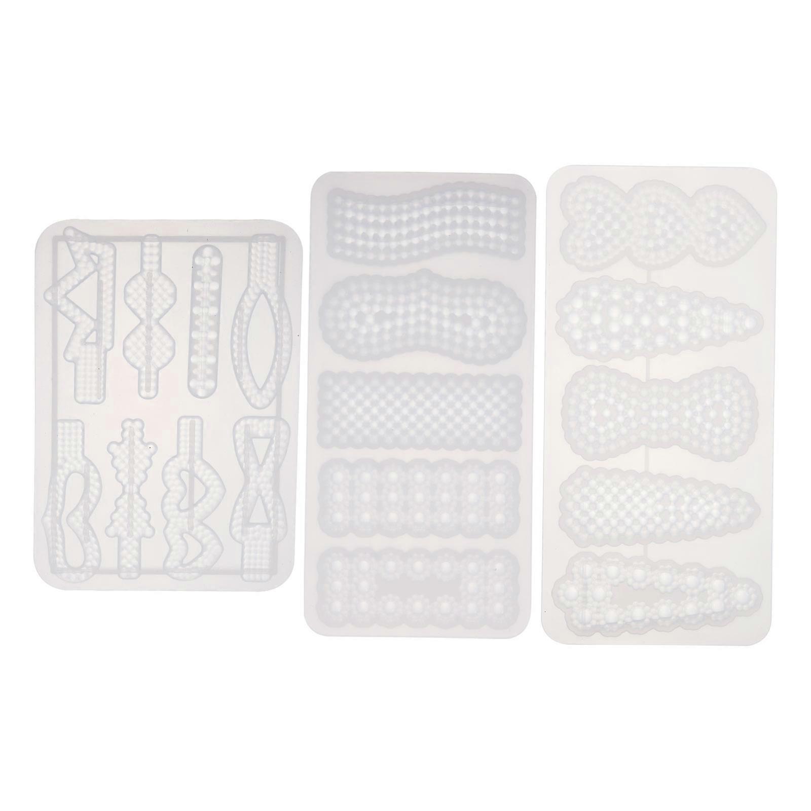 3Pcs Custom Shape Silicone Hair Clip Mold For Epoxy Casting And Creative DIY Projects With Practical Design