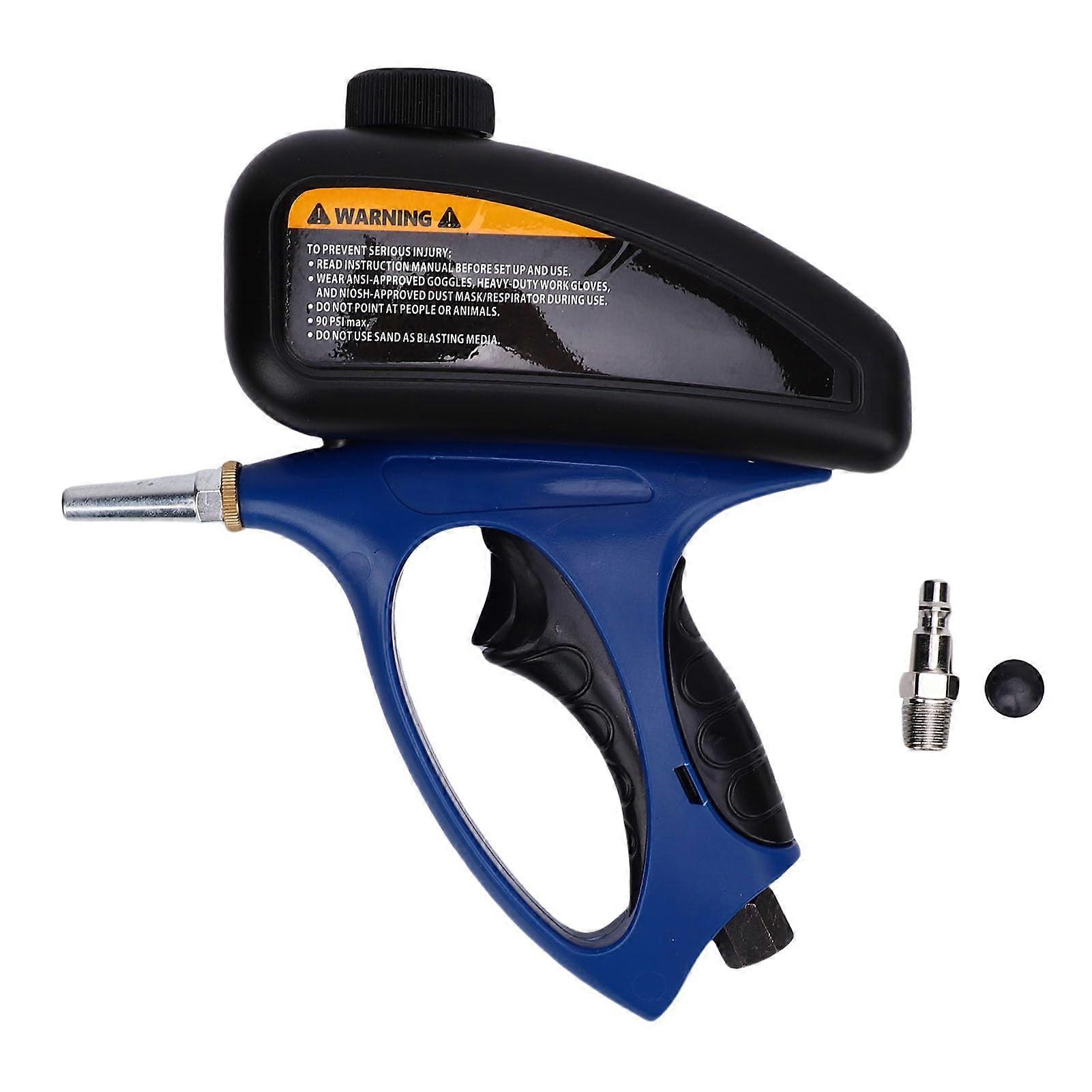 Air compressor sandblasting gun, adjustable handheld sandblasting gun, portable for cabinet machines, abrasive blasting.