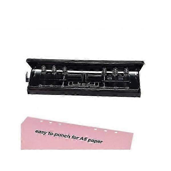 Adjustable 6-hole punch for A5 size six ring binders