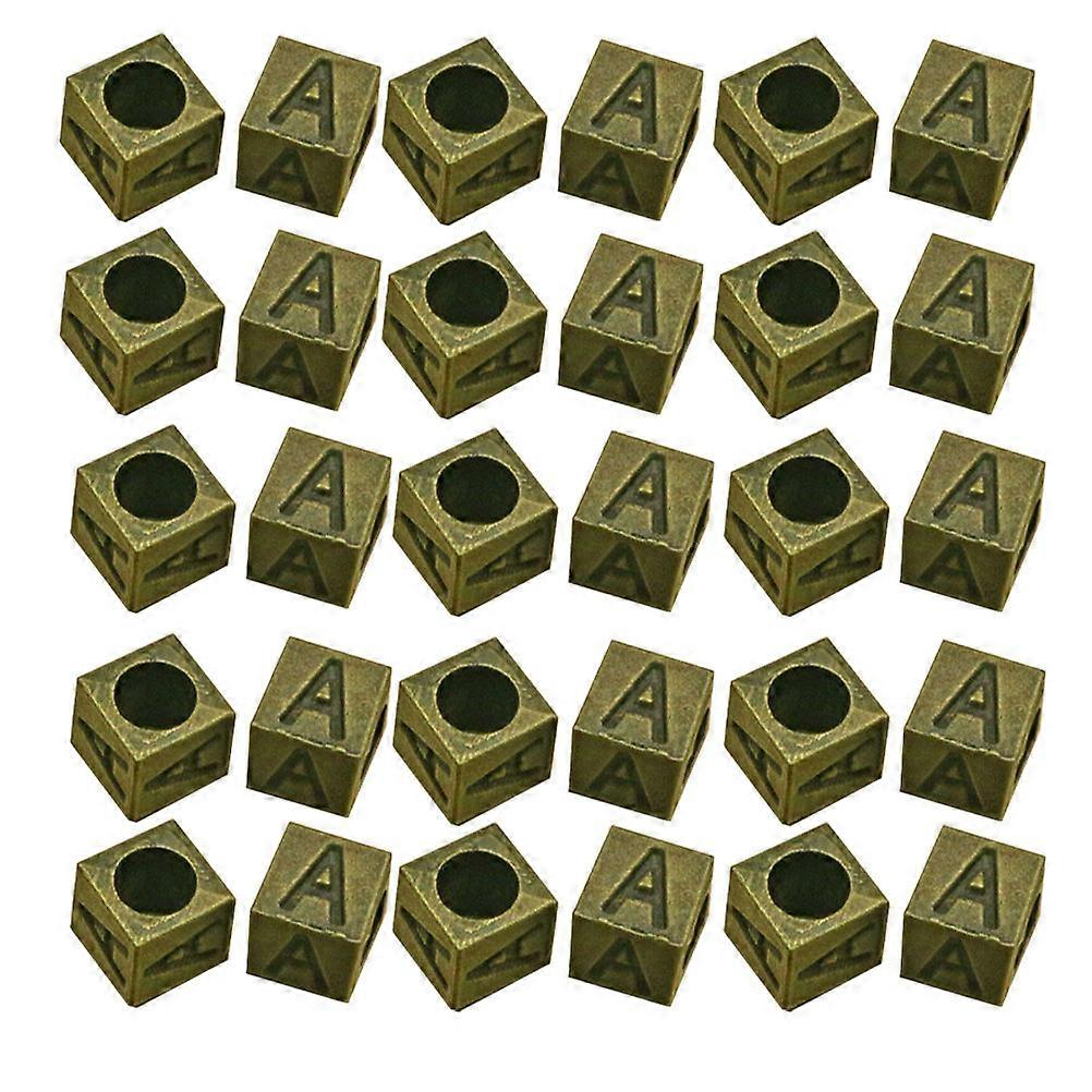 Square Alloy Spacer Beads for DIY Jewelry Making Coffee Color 100 Pieces