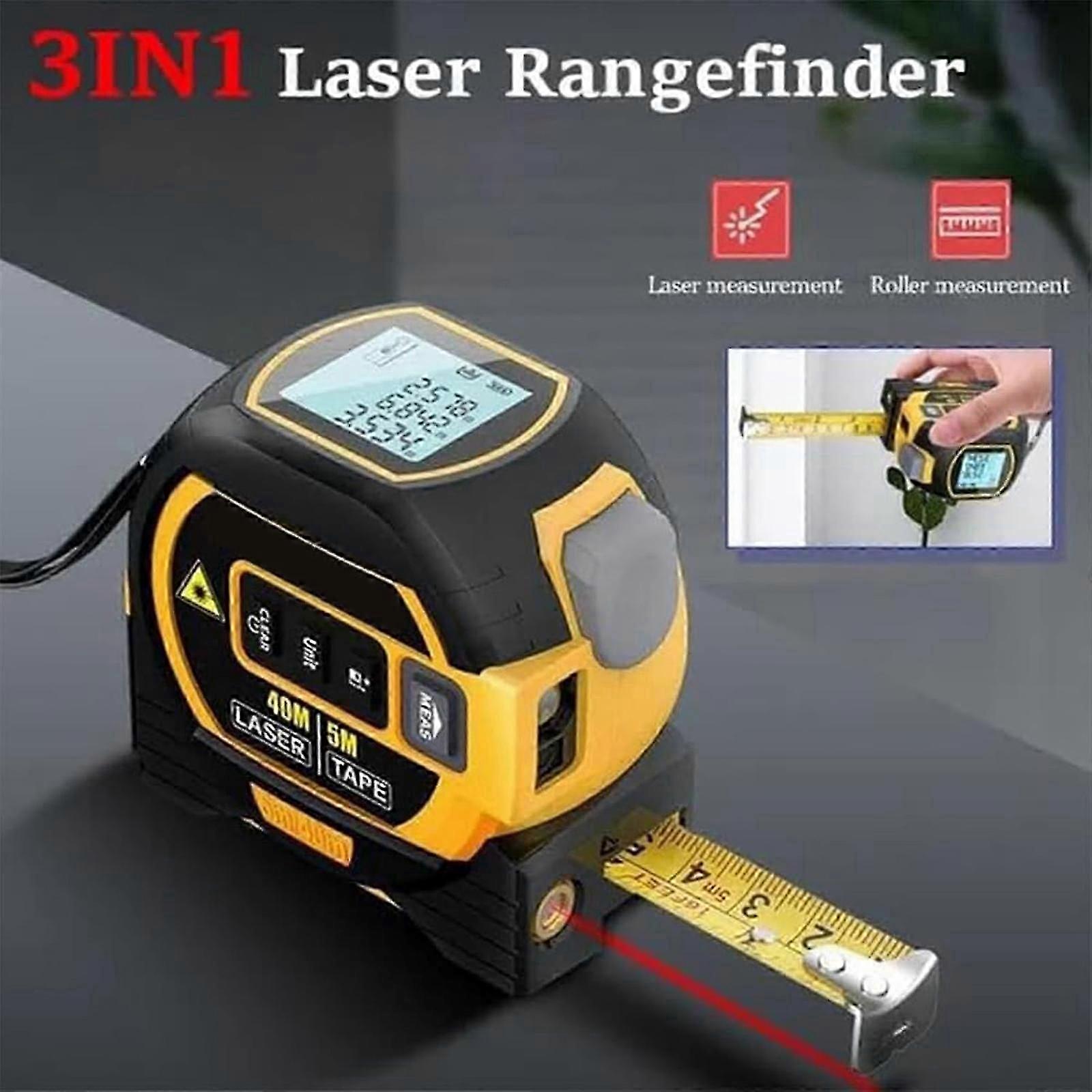 2025 3 in 1 Digital Distance Meters with LCD Display, Laser Tape Measure Vertical Cross Line- Measuring Area/Volume/Distance