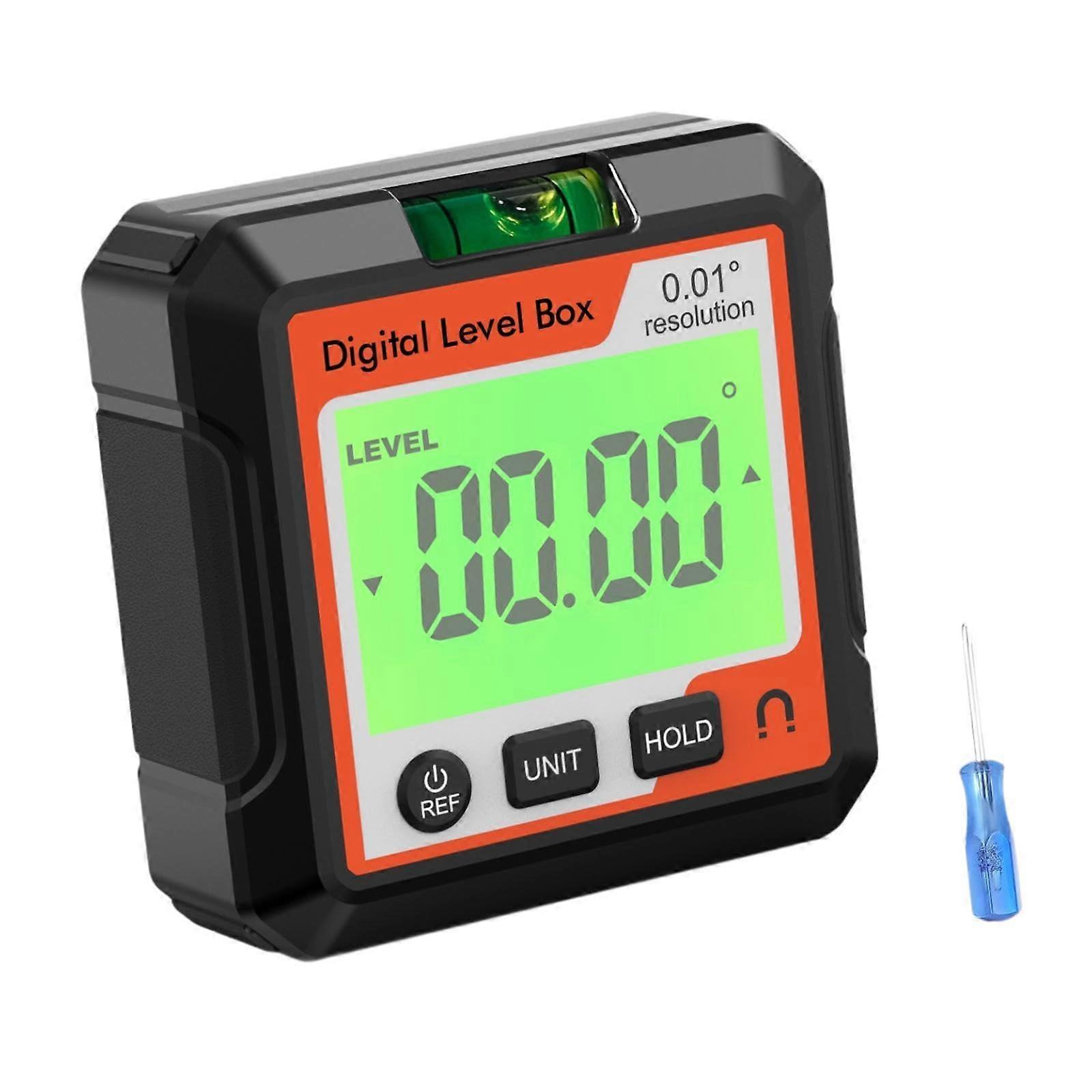 Digitalwinkel Neigungsmesser Tragbar Mit Licht, Multifunktionales Messgerät Für Mauerwerk, Rot-Weiss, Digitales Design