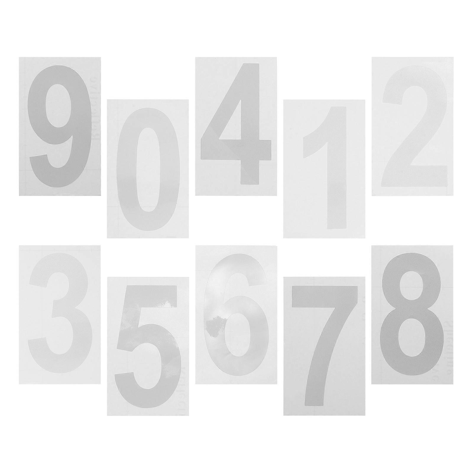 Reflective Self Adhesive Number Stickers – 10 Sheets Weather Resistant Vinyl Decals for Mailboxes, Trash Cans, Doors – Easy Application for Home and