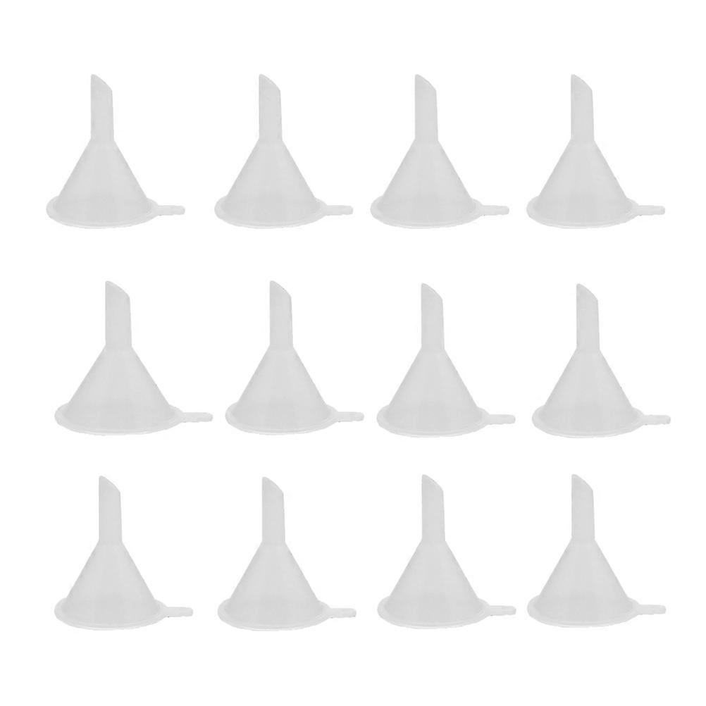 12Pcs Mini Perfume Funnels For Craft Projects And DIY Activities In Clear Color For Dispensing Liquids