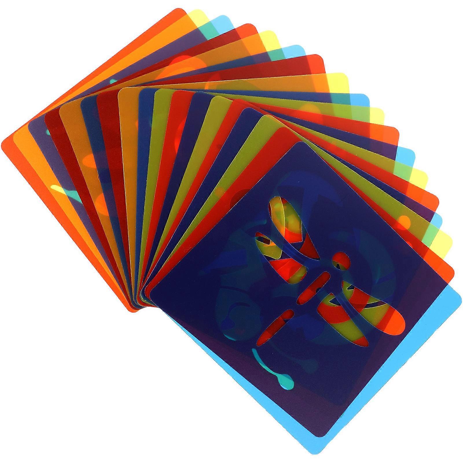 18Pcs DIY Craft Painting Template Non-Toxic Animal Shapes Stencils For Kids Drawing Multi PP