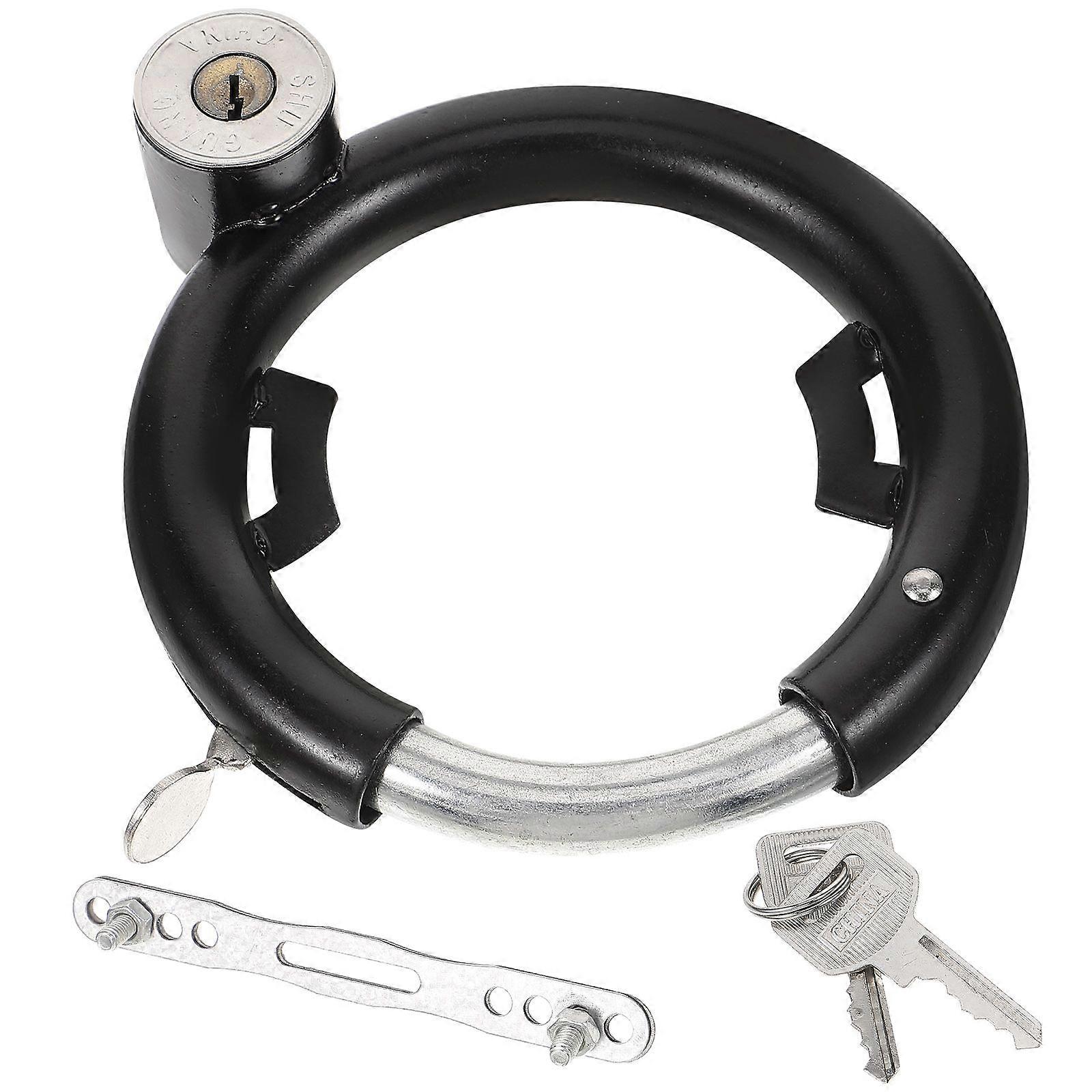 1 مجموعة من قفل الدراجة القابلة لإعادة الاستخدام متعددة الوظائف جولة قفل الصلب دورة قفل الدراجة جولة على شكل جولة قفل دراجة أداة قفل