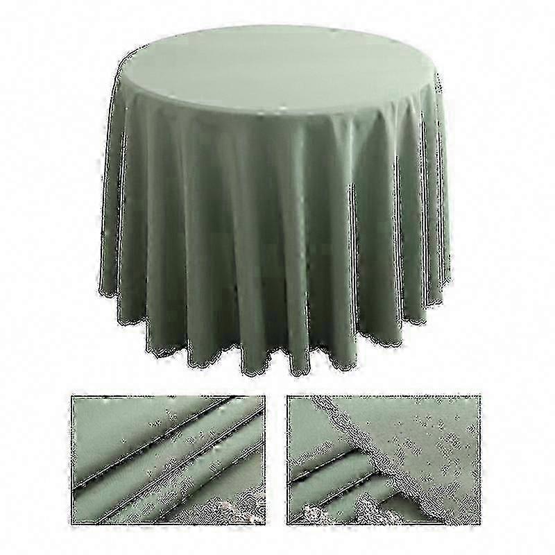 Elegant Grass Green Tablecloth for Wedding & Party, Washable Polyester Cover