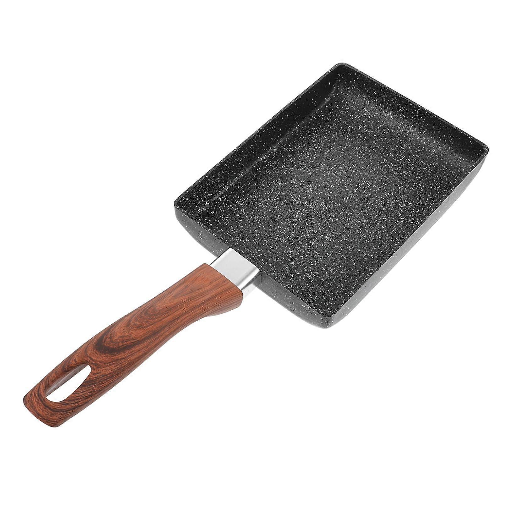 1Pc Square Non Stick Frying Pan Japanese Omelette Pan Ergonomic Handle Induction And Gas Stove Compatible