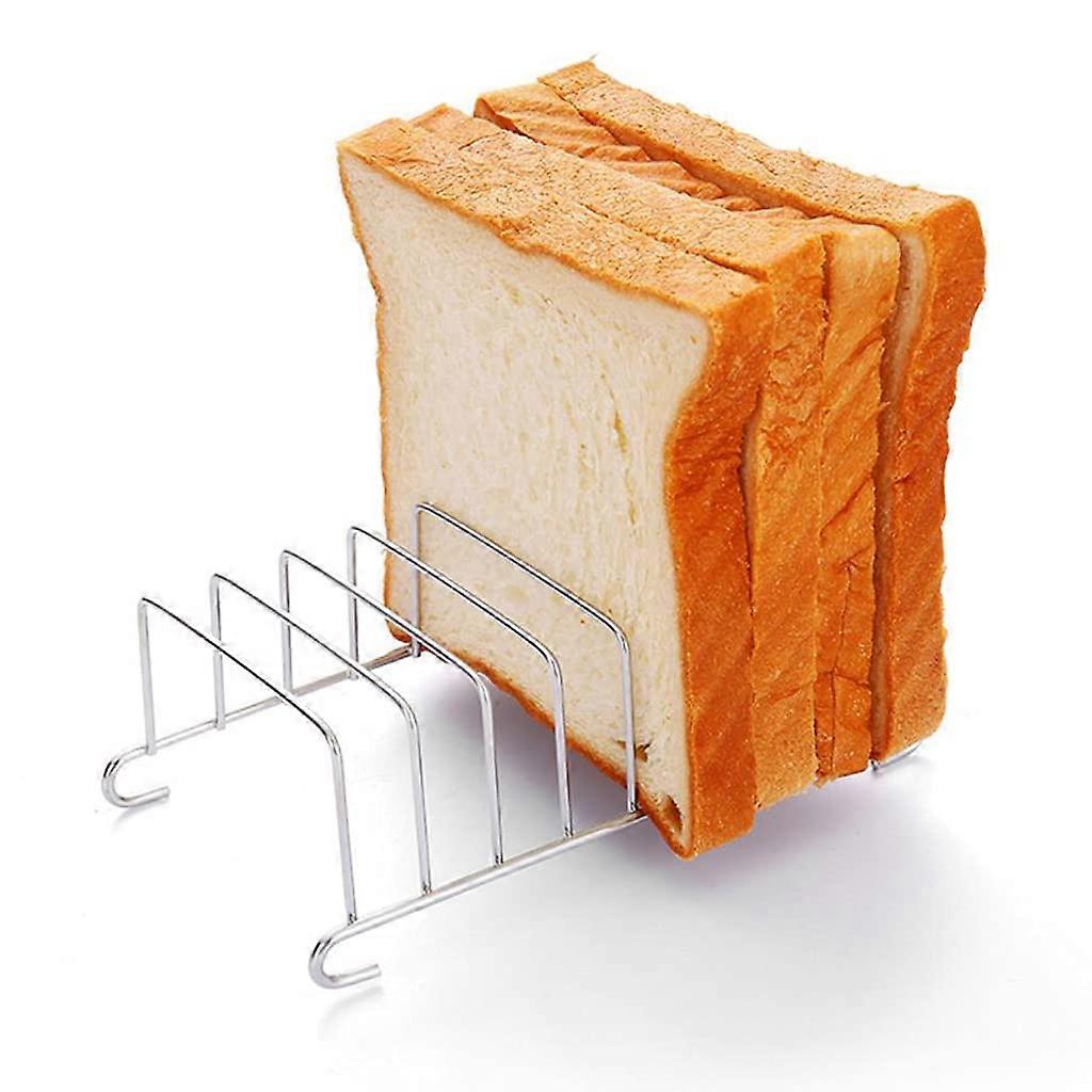 Stainless Steel Toast Rack For Bread Holder, Countertop Use, Fits Standard Slices, Durable Silver Finish