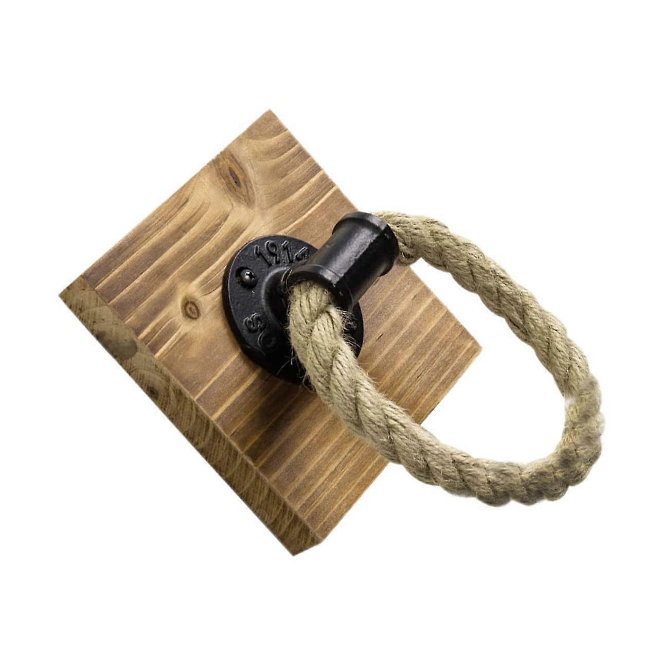 Wood Towel Ring Wall Mounted Durable Hand Towel Holder for Kitchen and Bathroom Space-Saving Easy Installation