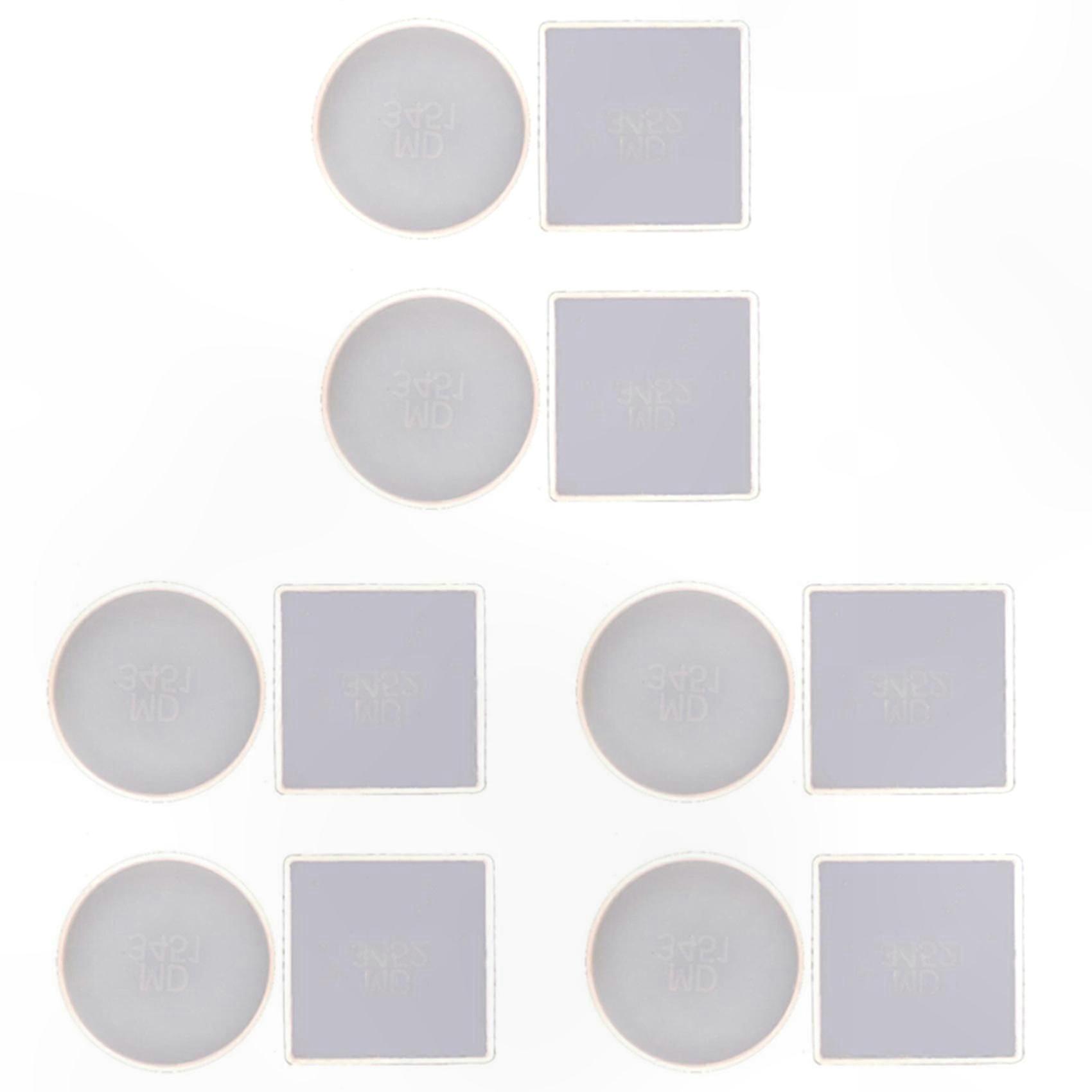 Silicone Molds for Coasters, 12-Pack Round and Square Resin Bases for DIY Crafts Home Projects