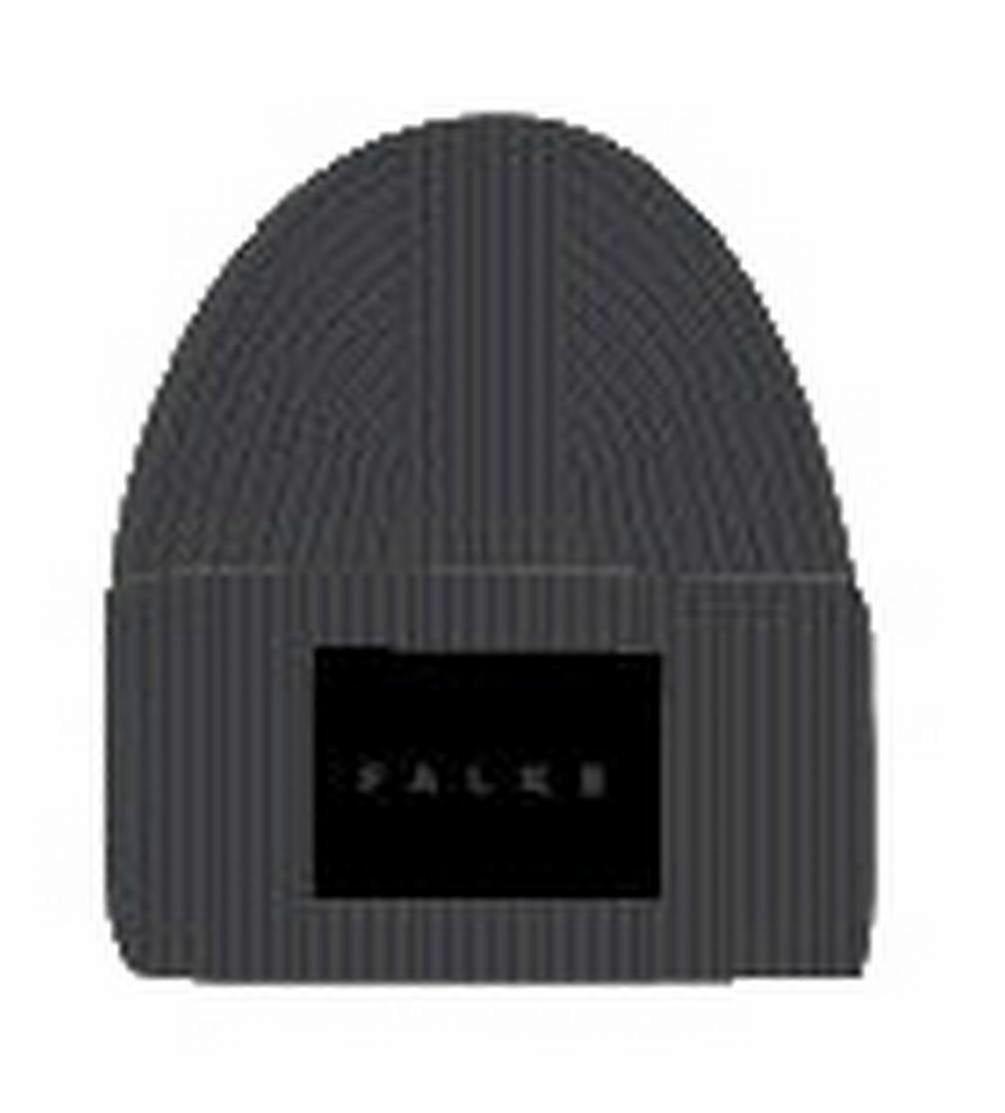 Falke Merino X-Fine Big Label Beanie - Dark Grey