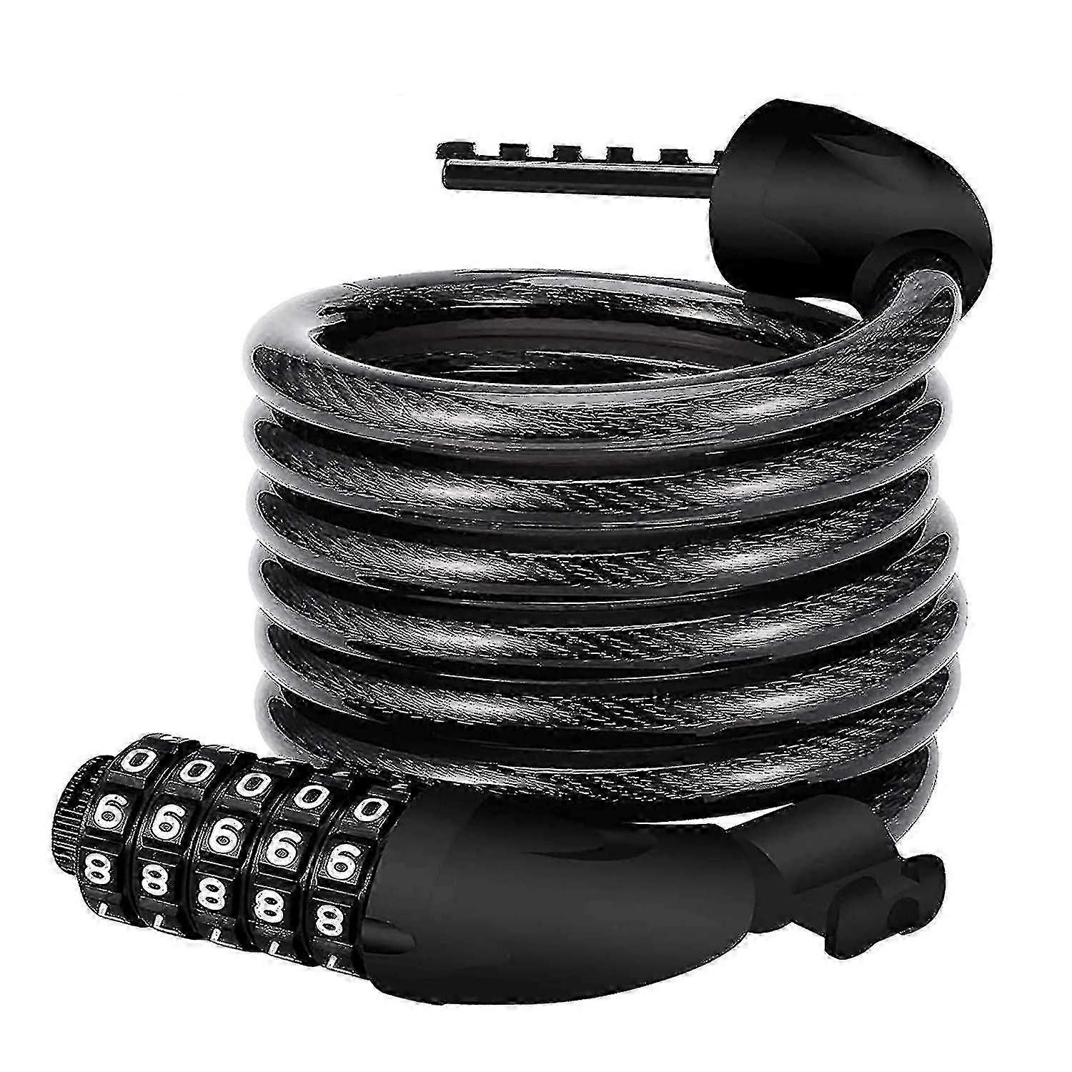 2025 Bicycle Lock 120 Cm/12 Mm With 5-digit Numeric Code Combination