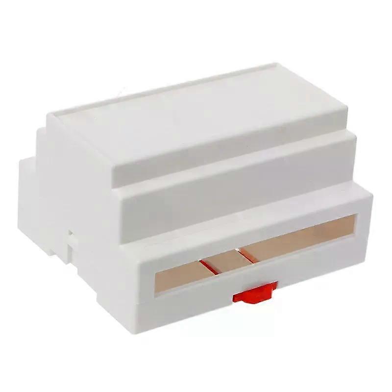 107*87*59mm Black/White Plastic Din Rail Junction Box Electronic Equipment
