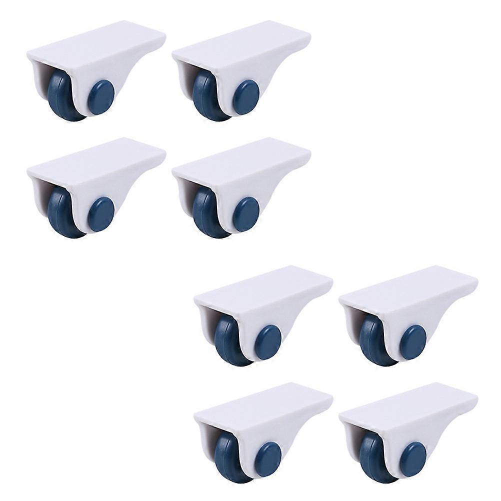 Adhesive Box Casters Storage Box Household Use Blue Hips Material Adhesive Function 8Pcs