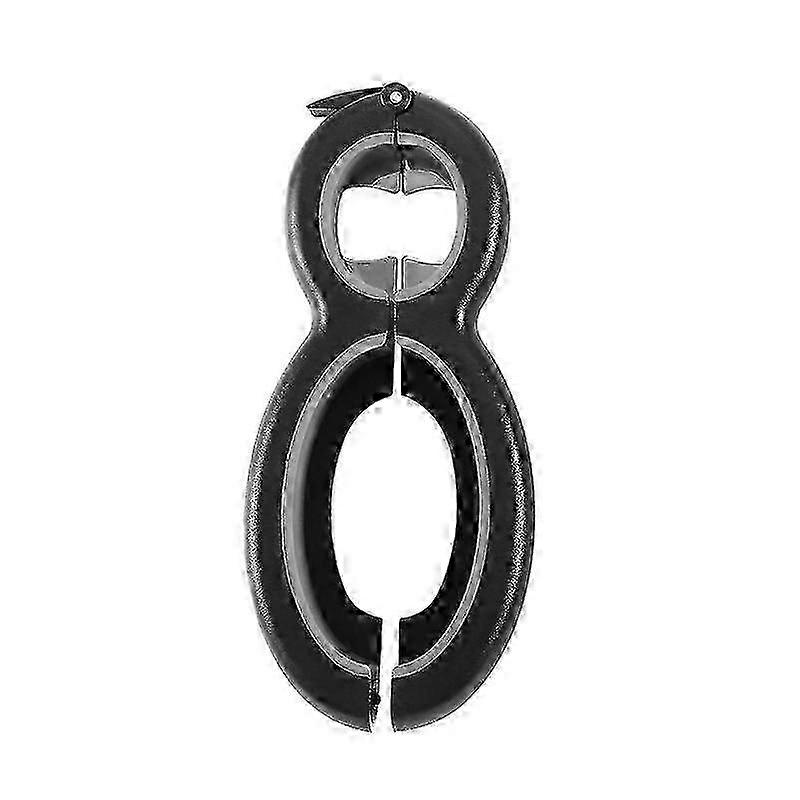 Stainless Steel 6-in-1 Multi-Functional Bottle Opener for Beer Cans, Tin Cans & Jars - 2 Pack in Grey