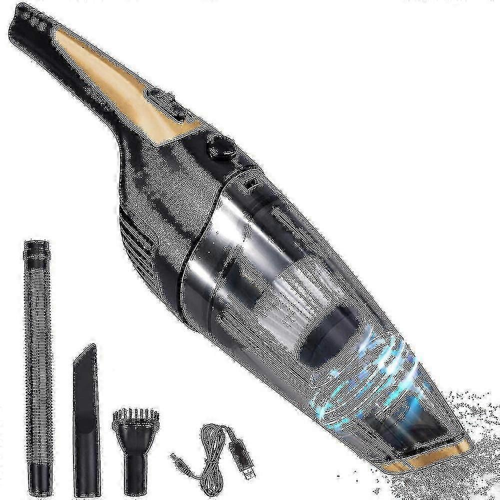 Ruční vysavač akumulátorový, dobíjecí (USB charge), výkonný sací čistič, přenosný ruční vysavač pro domácí mazlíčky a čištění automobilů