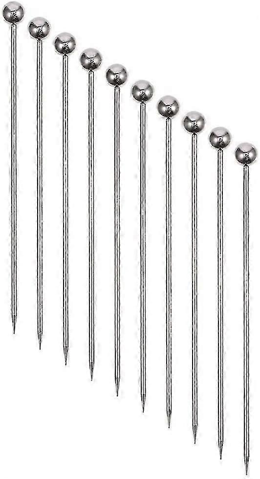 Coquetel de aço inoxidável de 50 peças escolhe martini metálico 4,3 polegadas