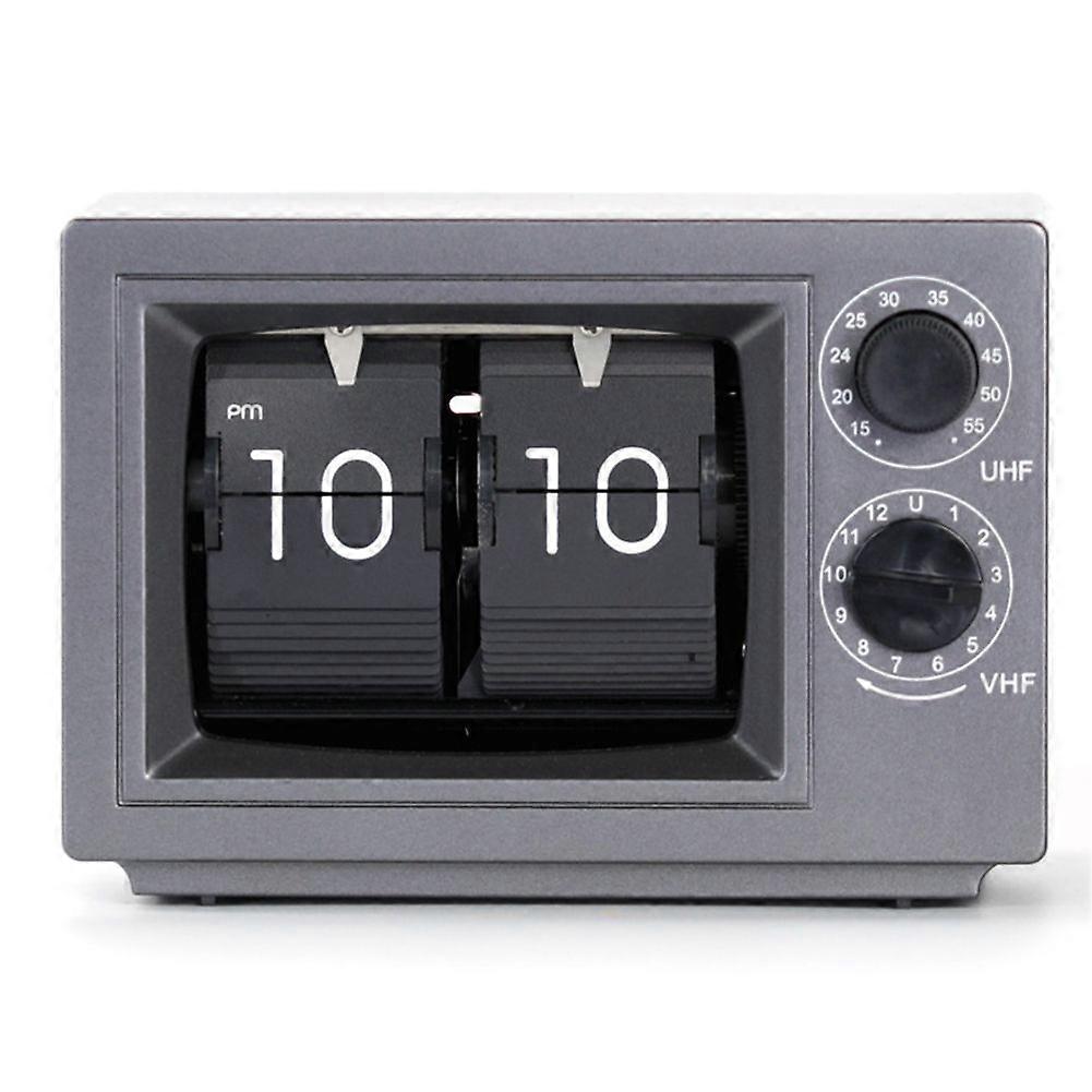 TV-Shaped Flip Clock - Retro Mechanical Desk Clock B